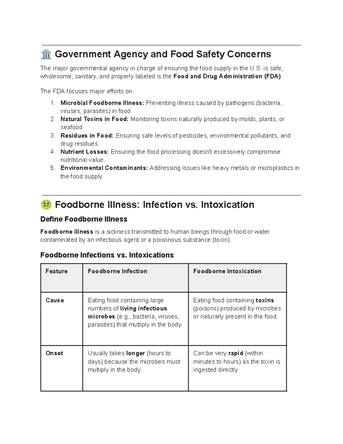 Food Safety and Government Regulations Overview - Studocu