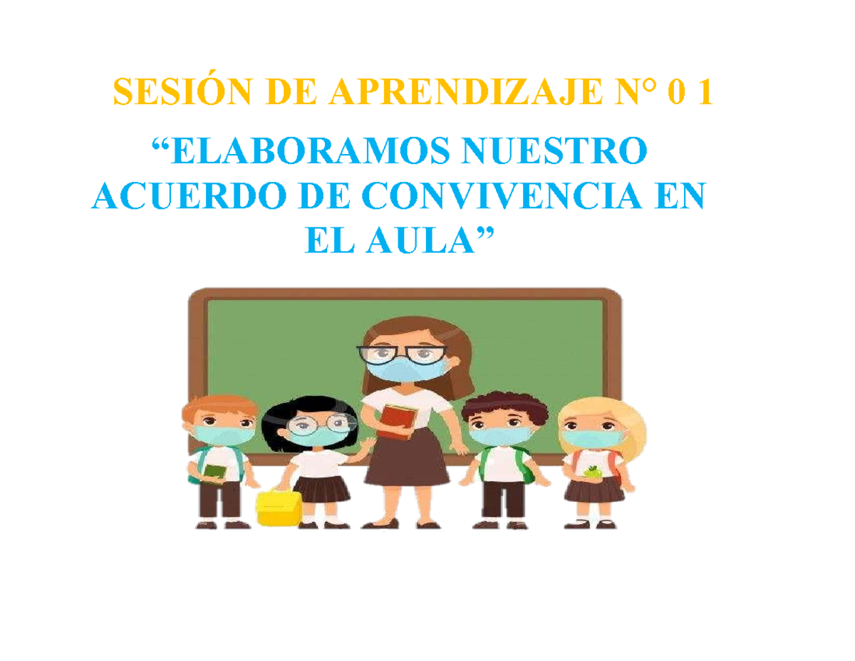 SESION DE APRENDIZAJE 1: NORMAS DE CONVIVENCIA EN EL AULA - Studocu