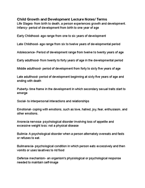 Child Growth and Development Theories Stages and Systems - Studocu