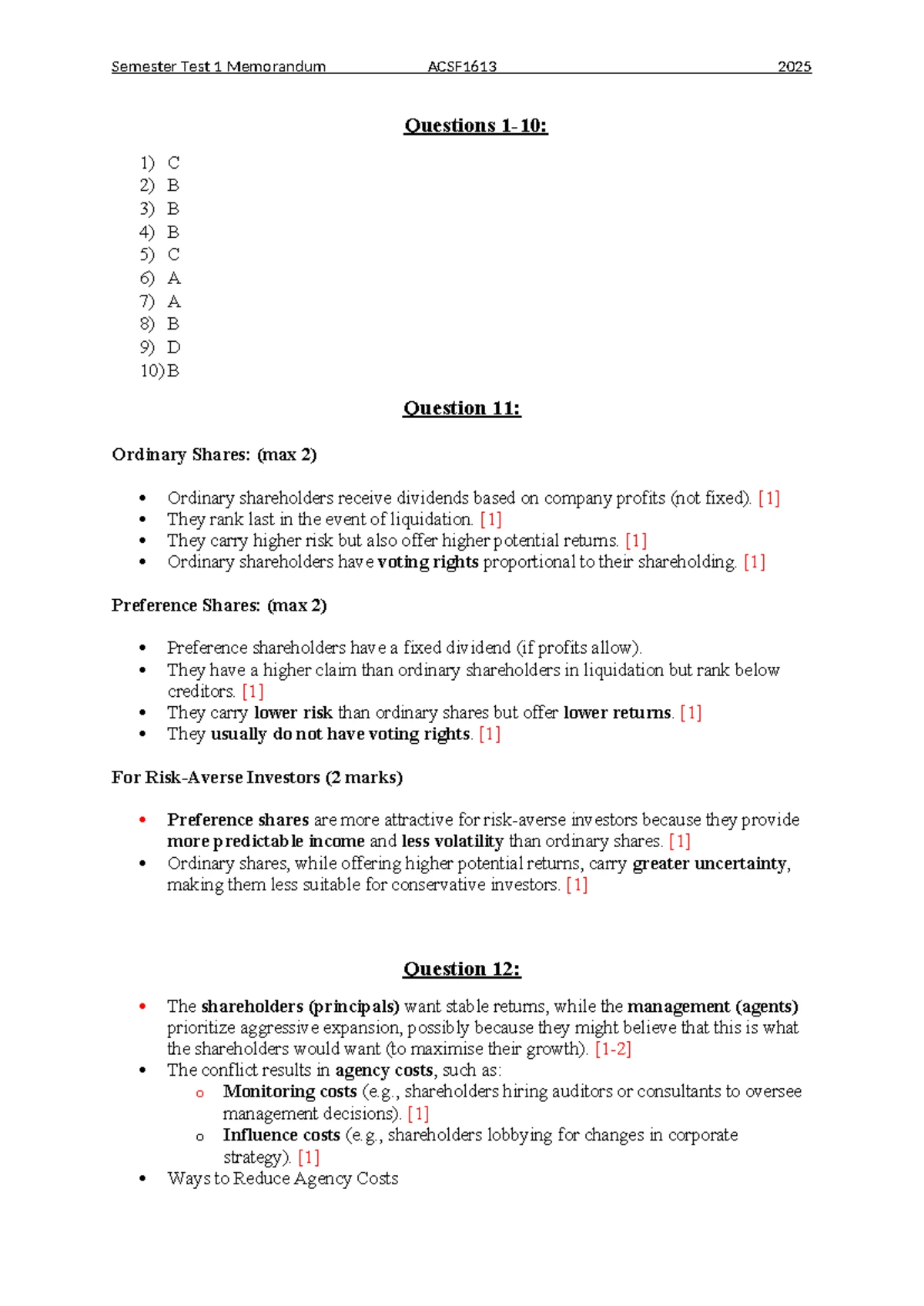 Memo Assignment 1 2025 - ACSF1613 Analysis and Tax Calculations - Studocu