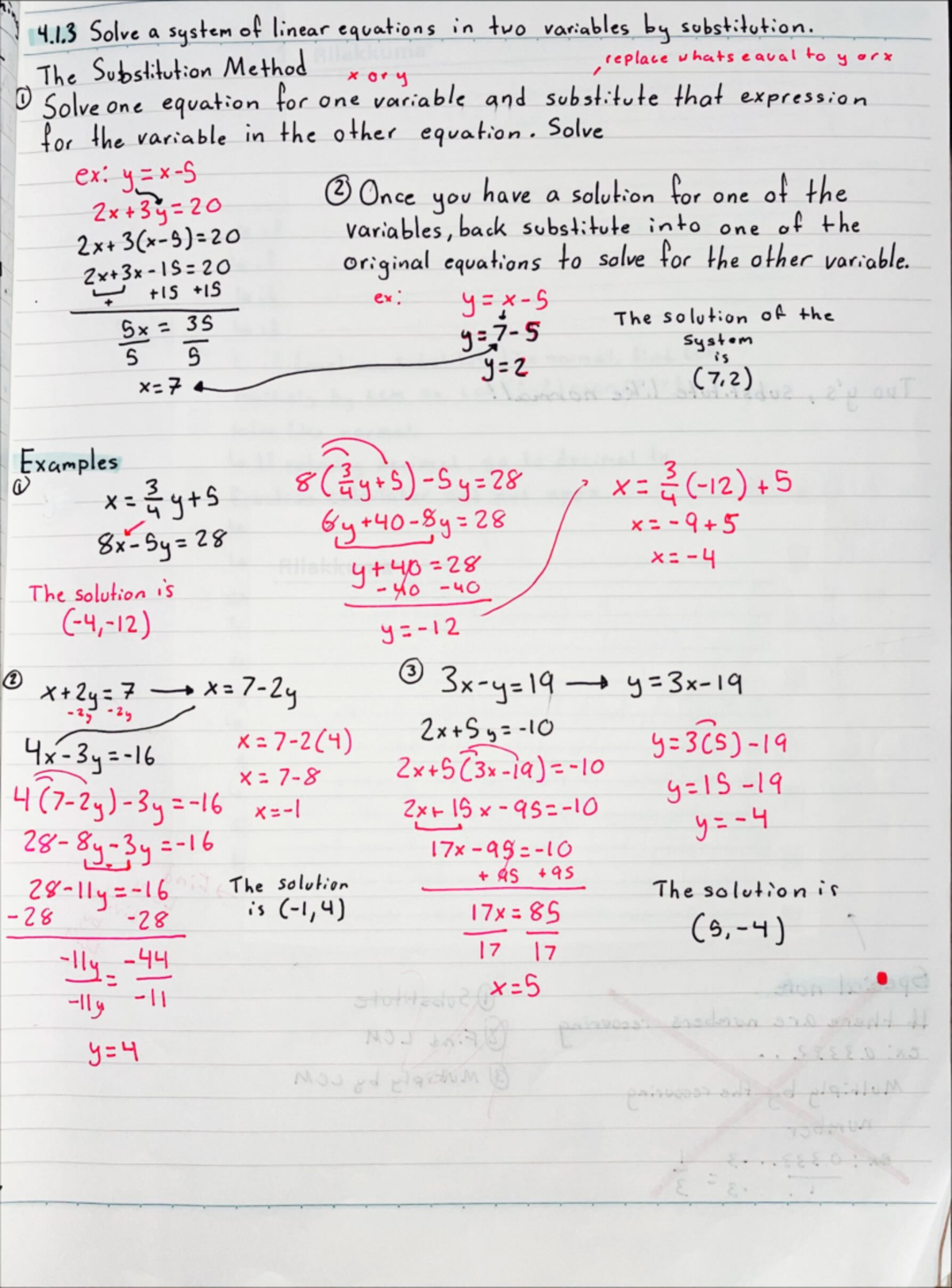 Module 4.1: Systems of Linear Equations in Two variables - 4.1 Solve a ...