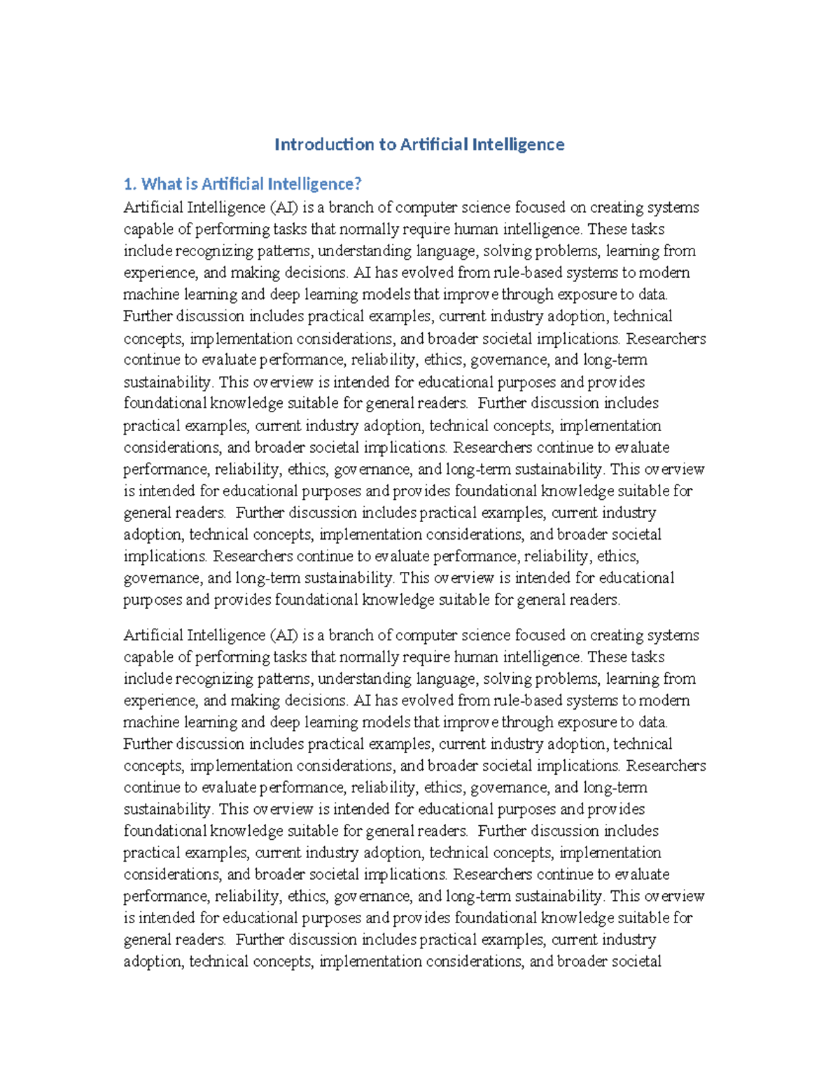 Introduction to AI Study Notes: Concepts, Applications & Challenges ...