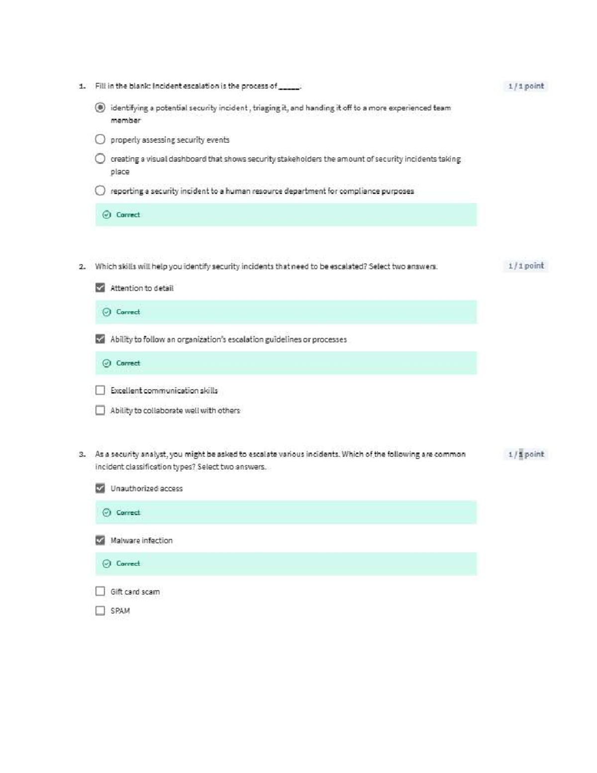 M2 Answers: Incident Escalation and Security Incident Management - Studocu