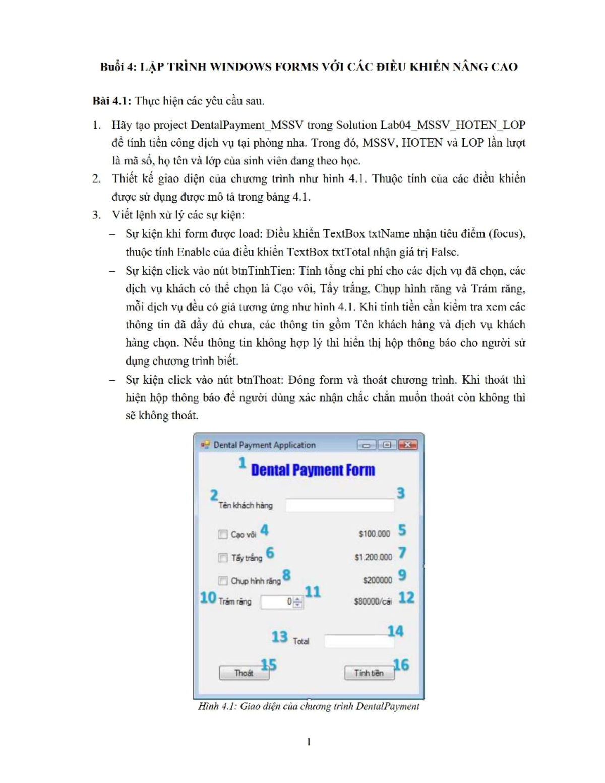 Buoi 4 - LAP Trinh Windows Forms SU DUNG CAC DIEU Khien NANG CAO ...