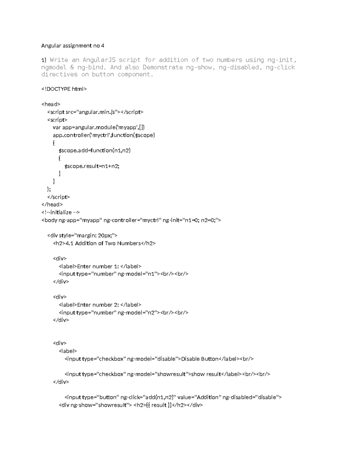 Flask Practical Assignment for AngularJS - IA Course Code As6q1 - Studocu