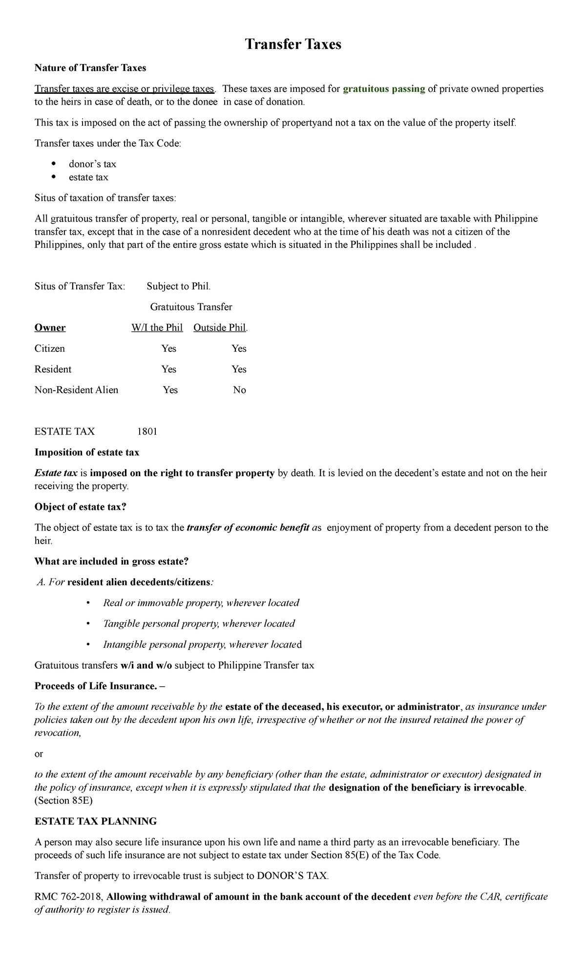 Tax Implications of Transfer: A Deep Dive into Estate Tax (BIR Form ...
