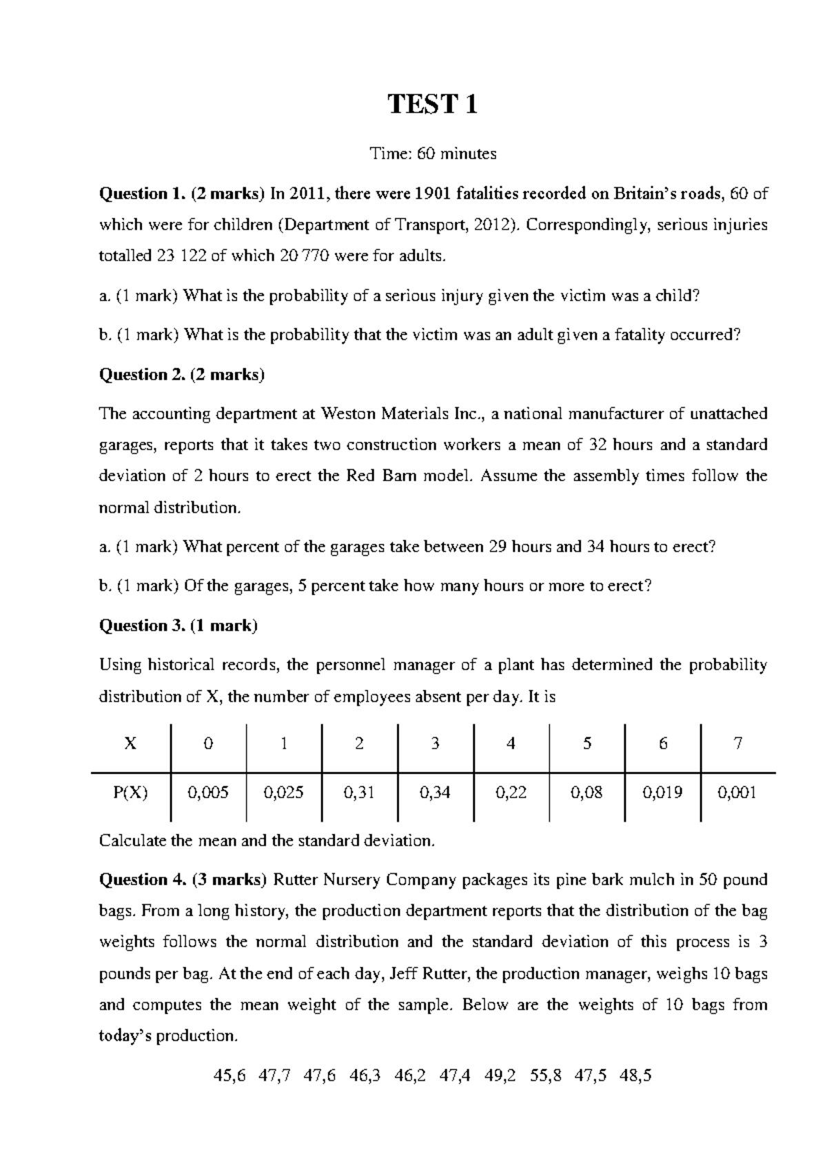 Sample Final Exam - Statistics (TEST 1, 2, 3, 4) - Studocu