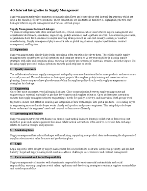 OM421 Chapter 9: Supplier Management & Development Overview - Studocu