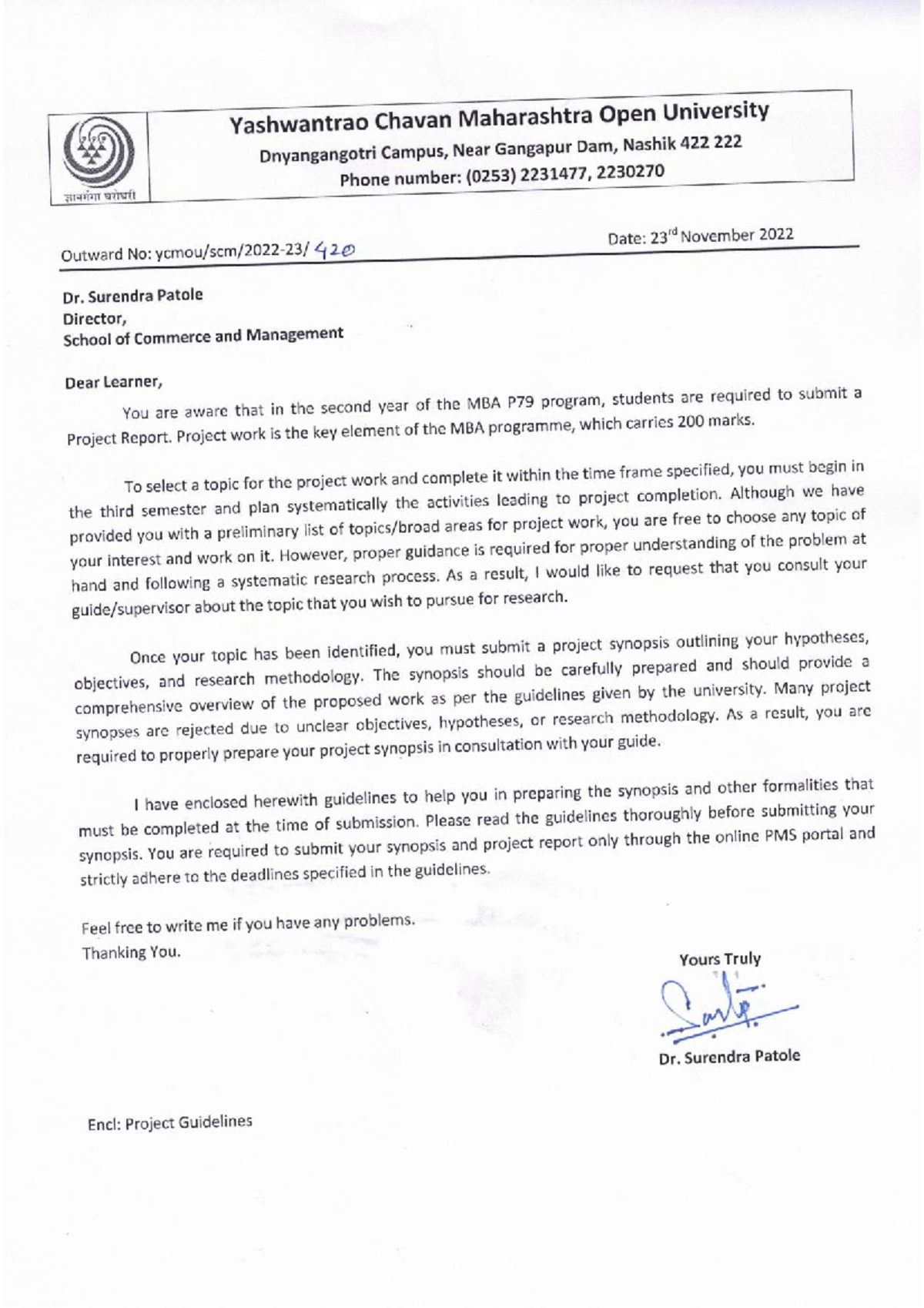 MBA Project Work Guidelines 2022-23 (Course Code: P79PRJ) - Studocu