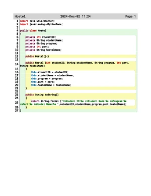 Single Class Implementation - JAVA Coding Notes - Studocu