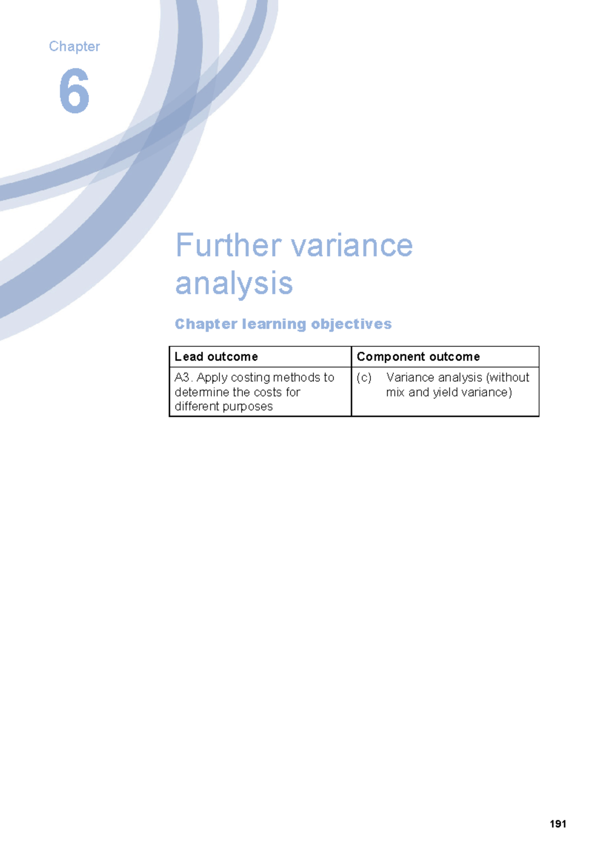 LOBJ19 0005161 - Chapter 6: Advanced Variance Analysis Techniques - Studocu