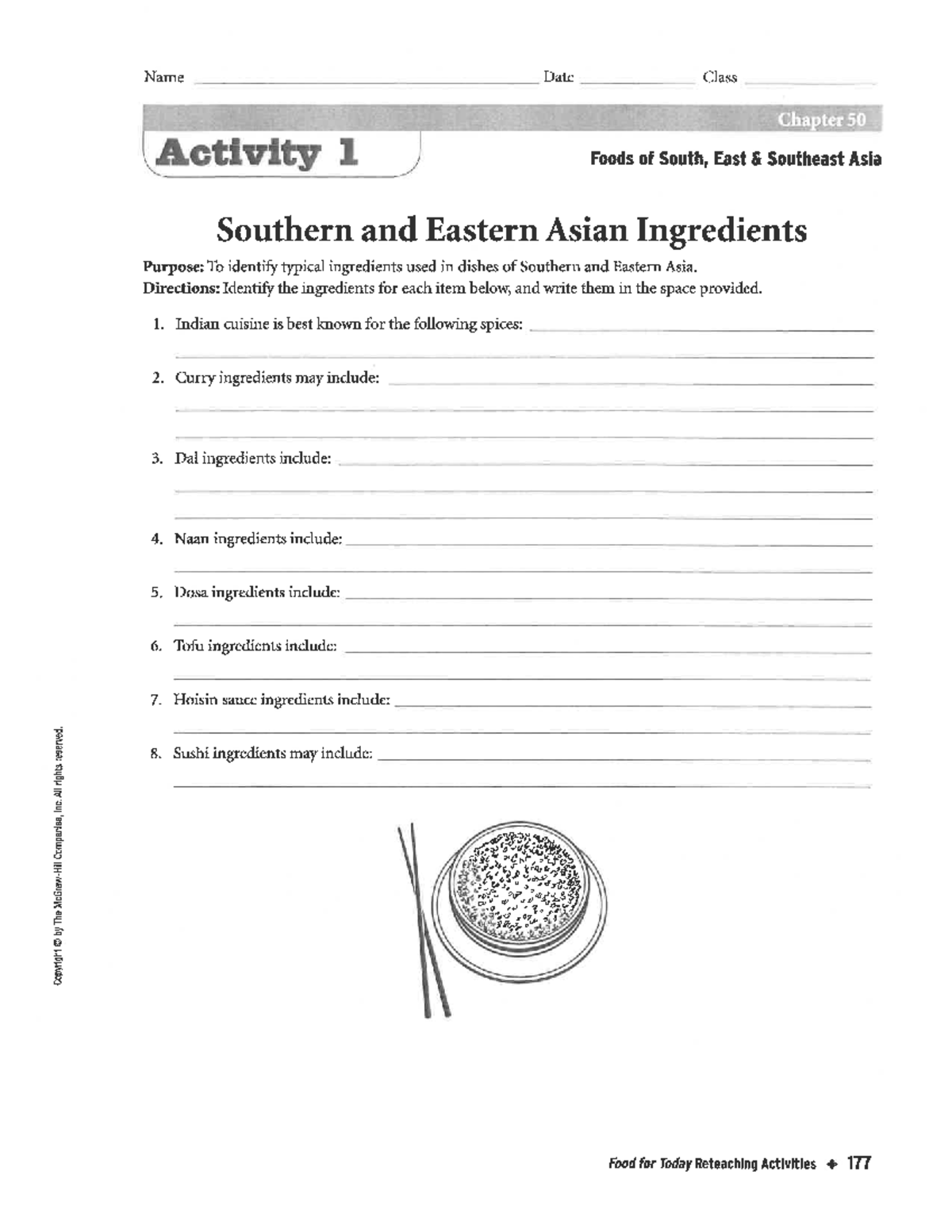 Southern and Eastern Asia: Chapter 50 Ingredient Activity - Studocu
