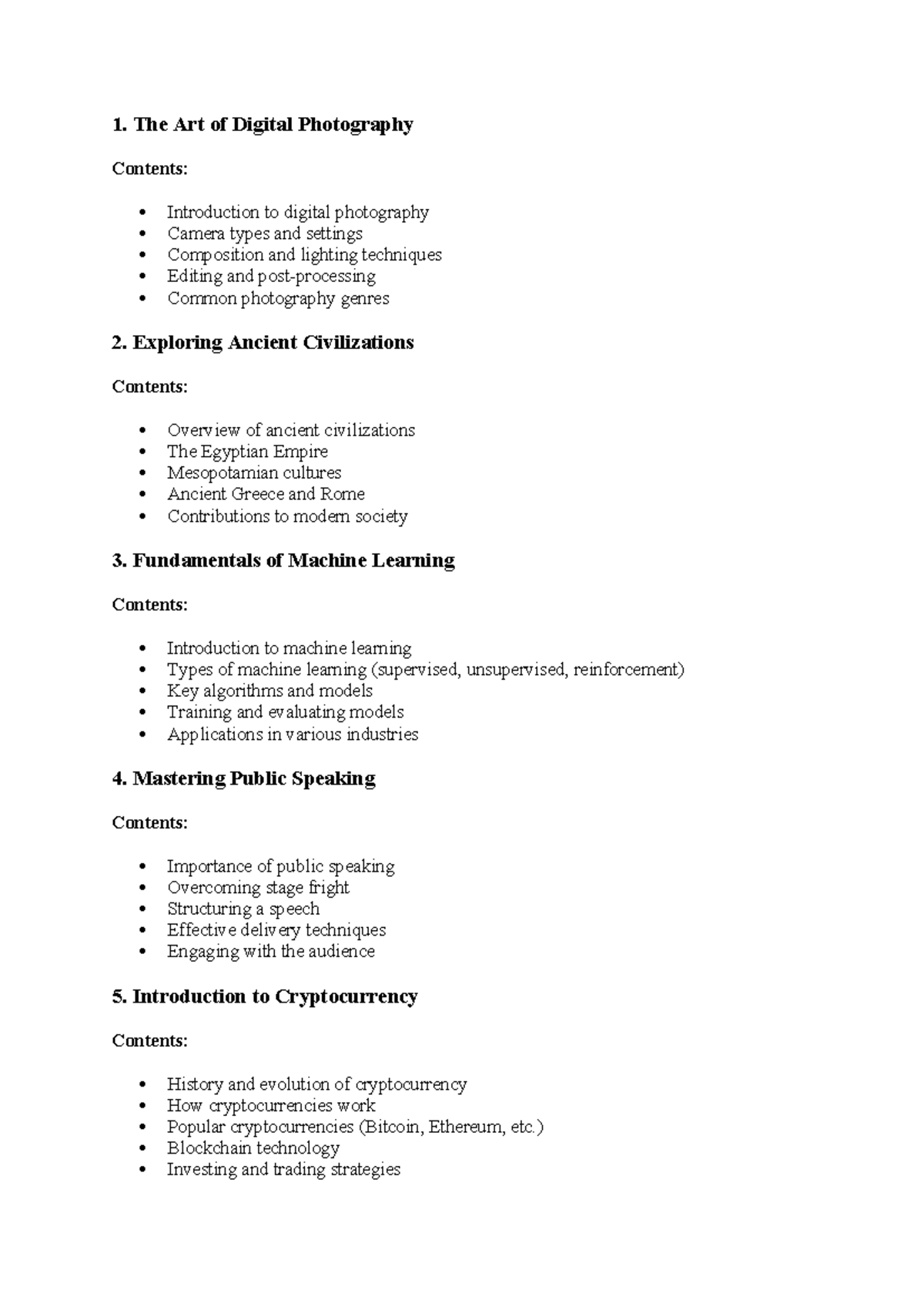 Web Development Reference: Digital Photography, Ancient Civilizations ...