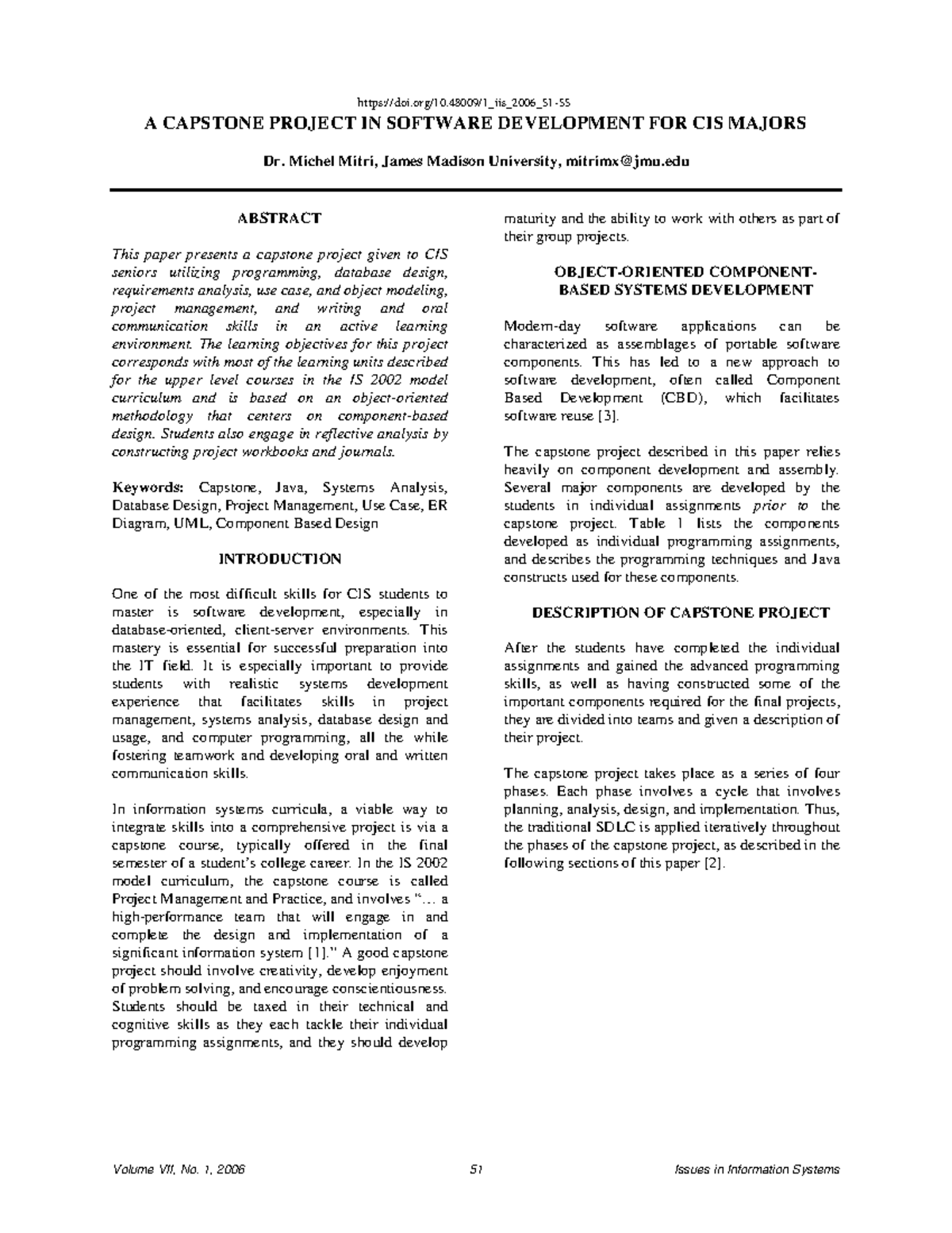 CIS Capstone Project: Software Development & Component-Based Design ...