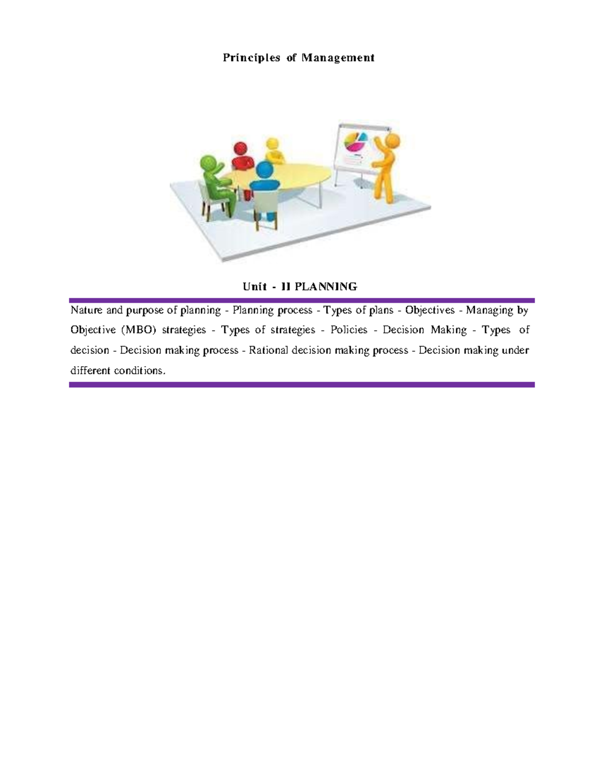 Strategic and Tactical Planning in Management (MGT 201) - Studocu