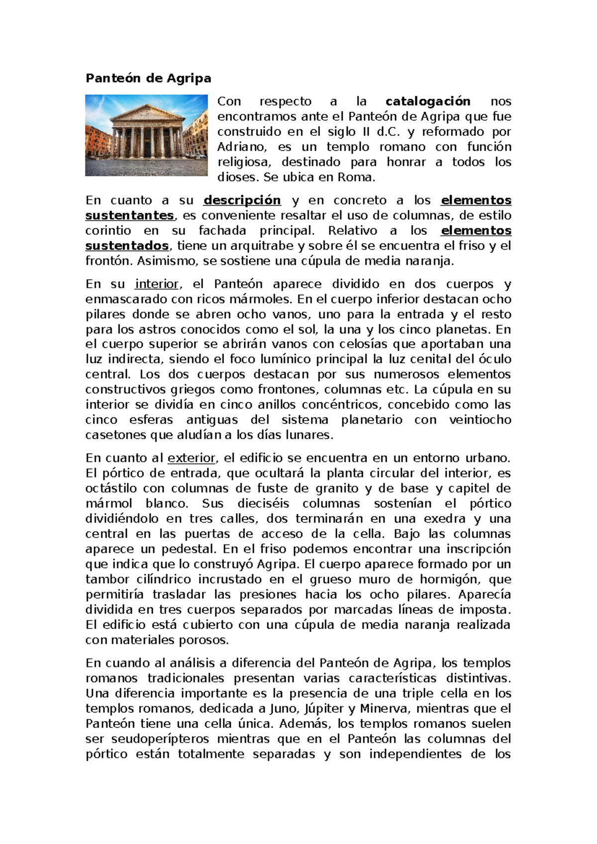Panteon de Agripa - y reformado por Adriano, es un templo romano con ...