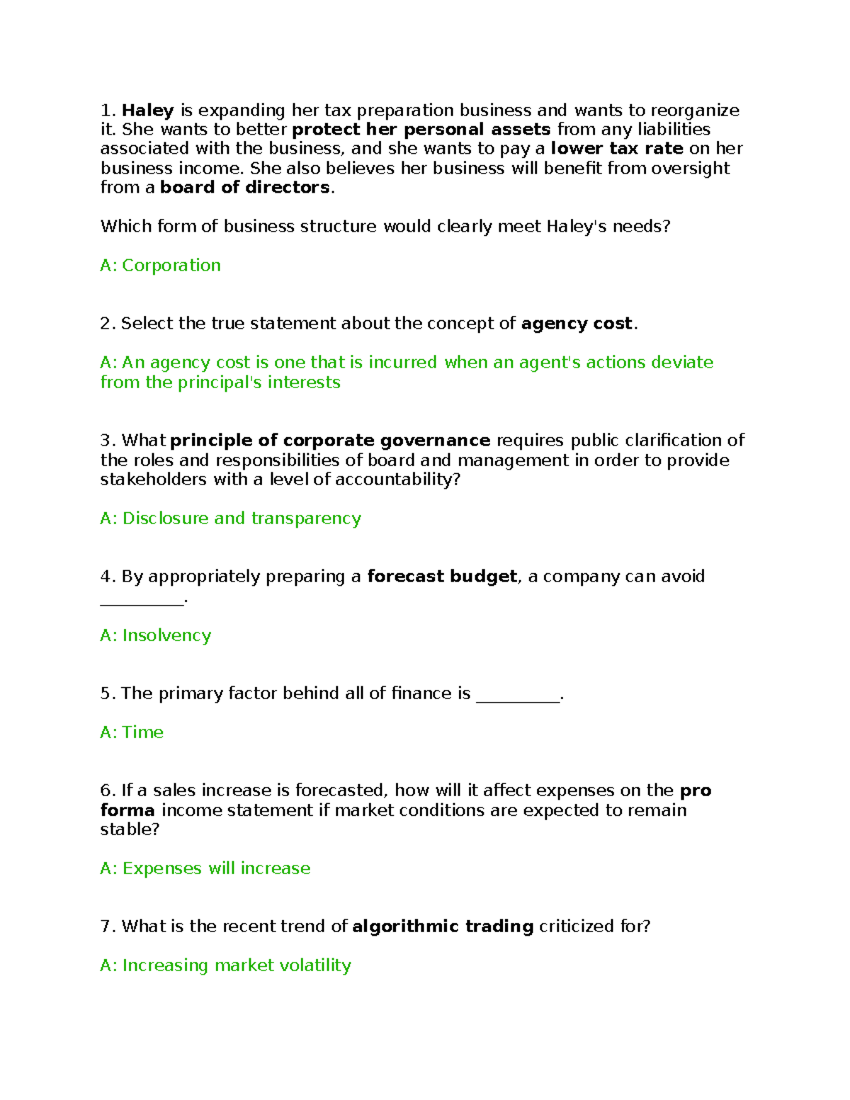 Principles of Finance: Milestone 1 Study Guide & Key Concepts - Studocu