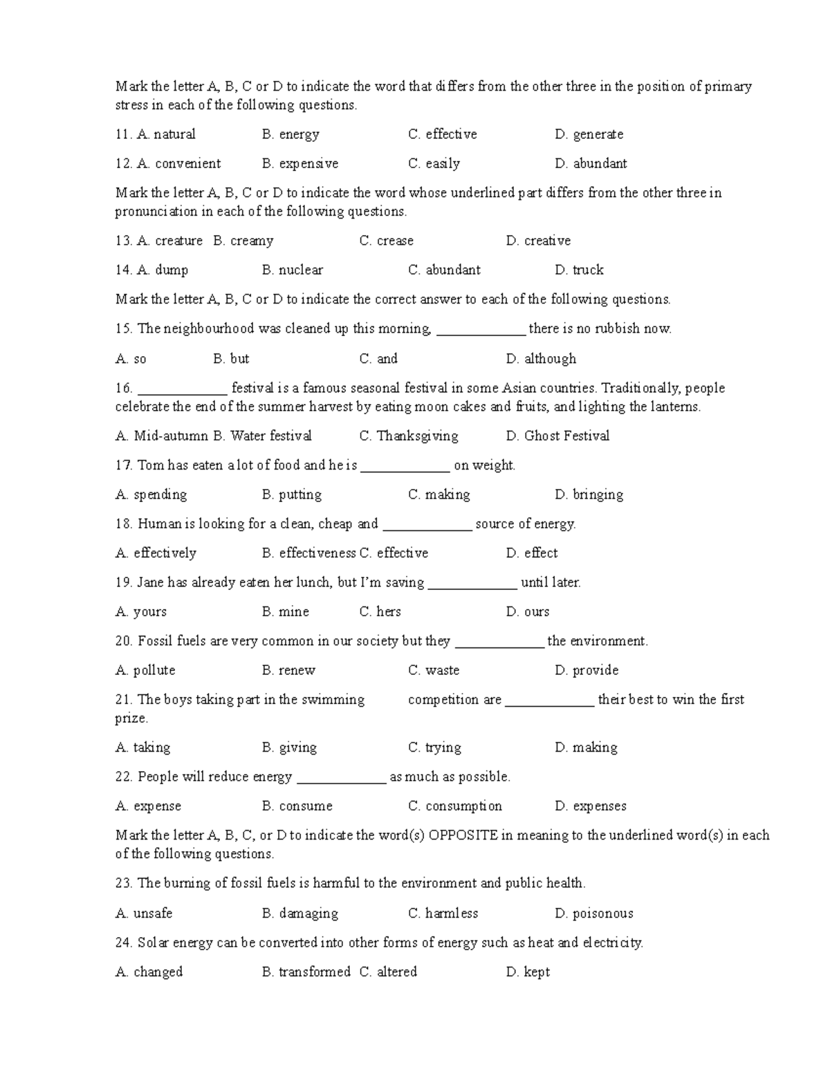 Basic Entry Test - English Language Proficiency Assessment - Studocu