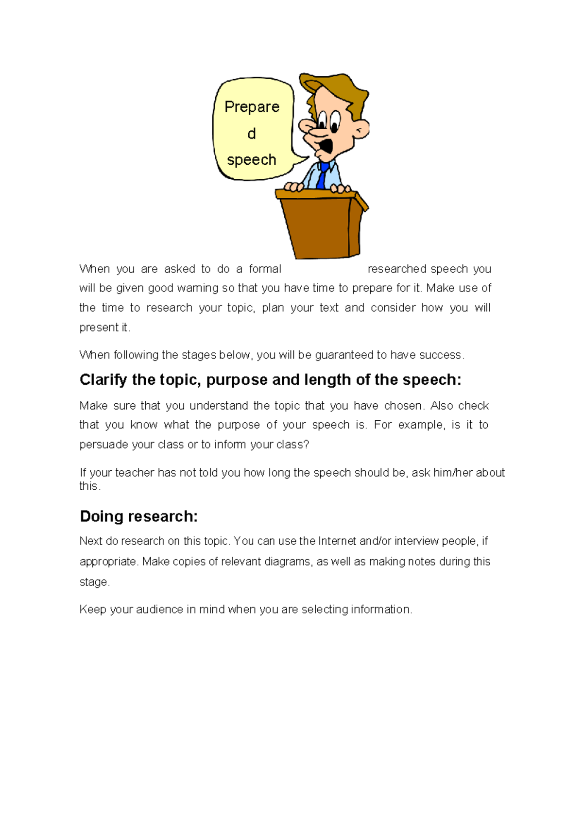 Grade 8 English First Additional Language Prepared Speech Guidelines ...