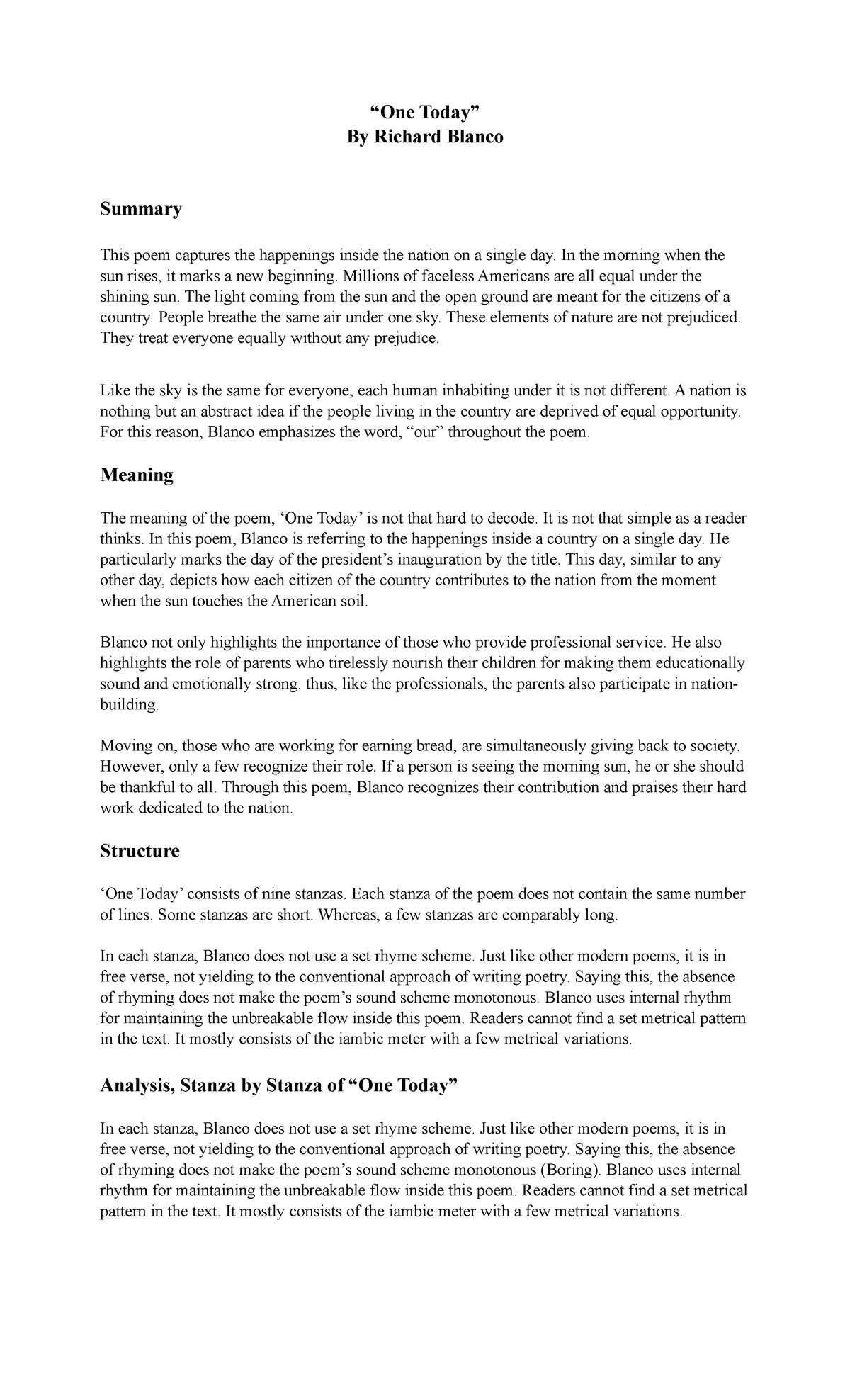 ENGL 101: Analysis of 