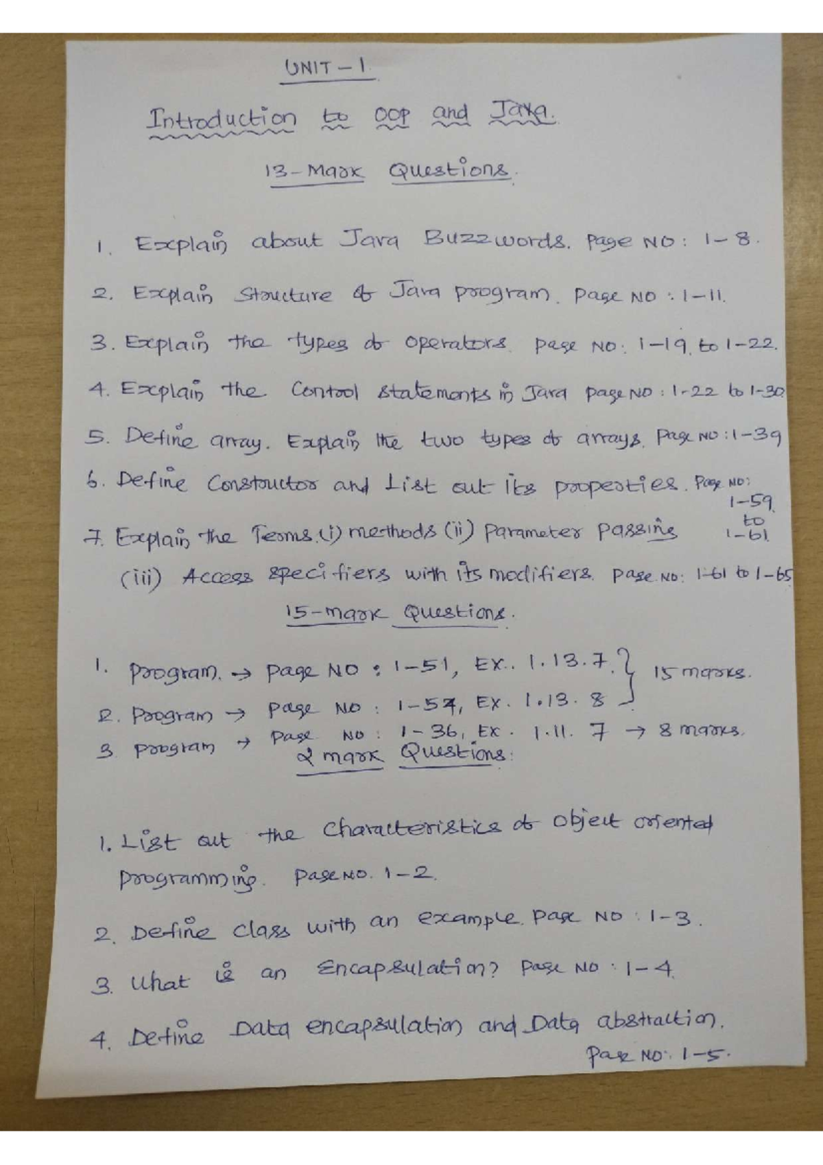 OOPS Important Questions for Final Exam Preparation - Studocu