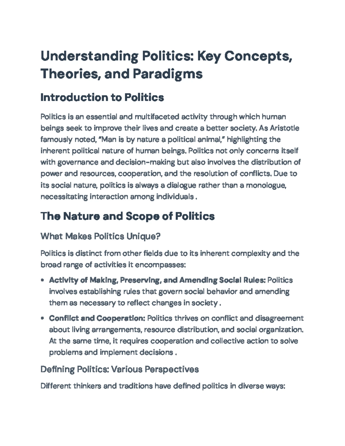 Modern Political Analysis: Overview of Dahl's Key Concepts and Ideas ...