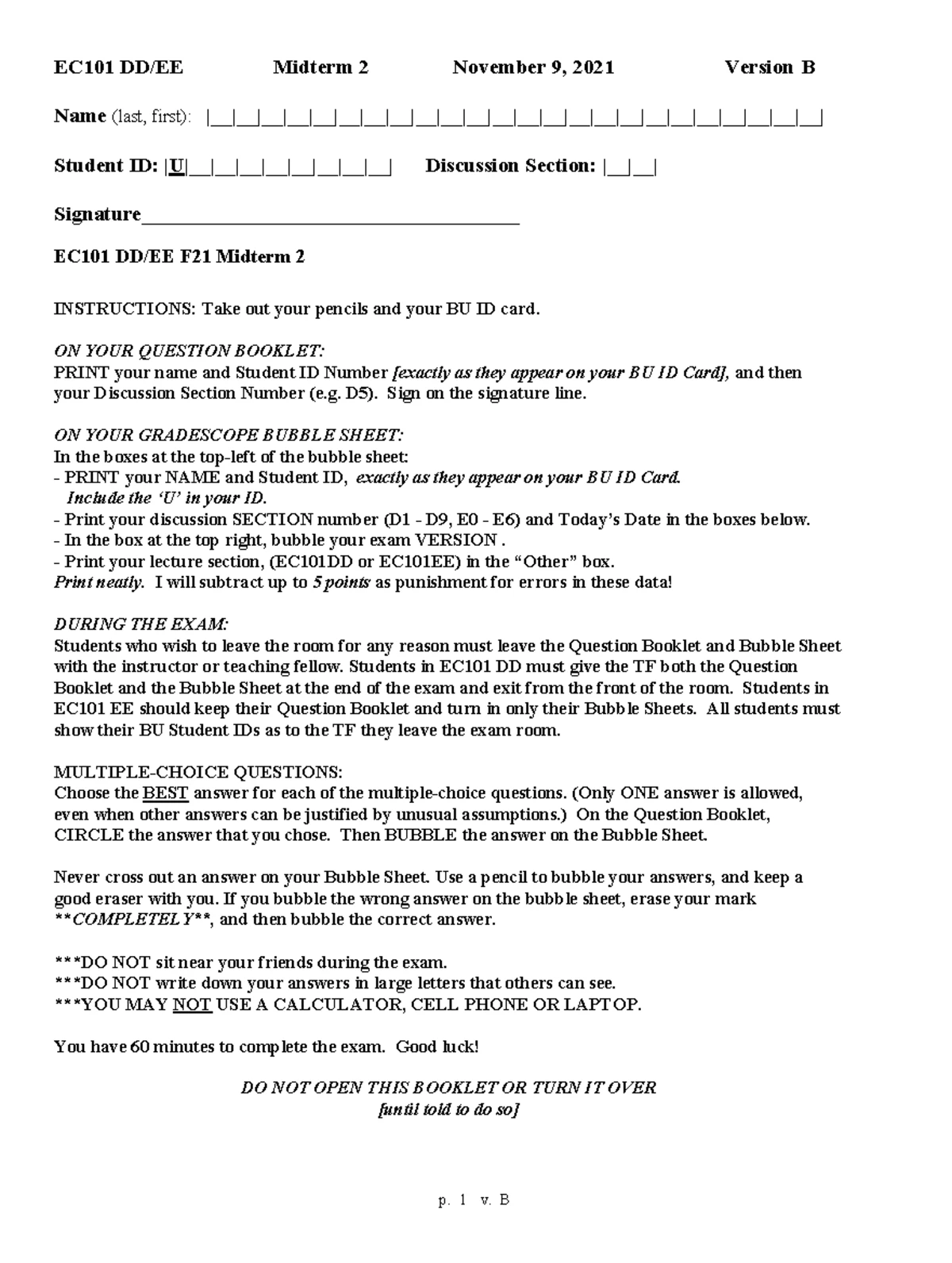 EC 101 Final Exam Discussion #15 Questions and Answers - Studocu