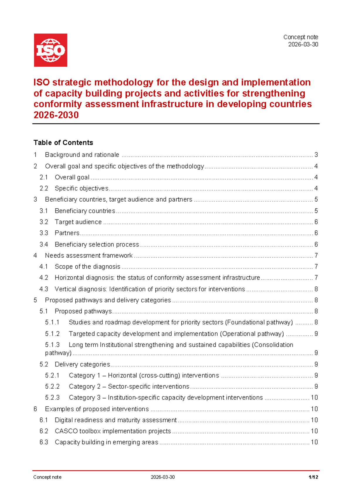 ISO Capacity Building Methodology for Conformity Assessment in ...