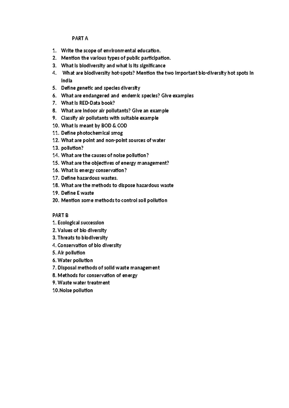 ENV 101 Final Exam Study Guide: Environmental Education & Pollution ...