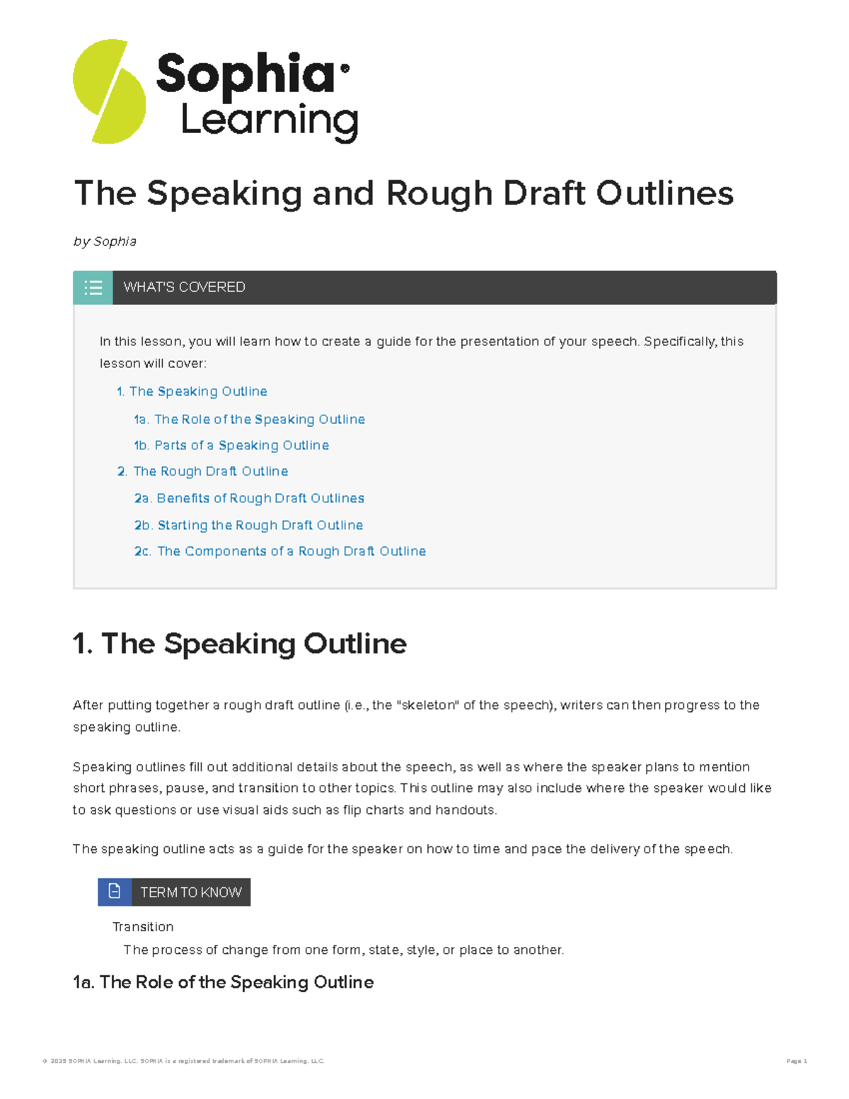 Speaking and Rough Draft Outlines: A Guide for Effective Speech Prep ...