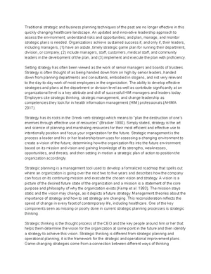 Strategic Planning - Study Notes & Assignments - Studocu