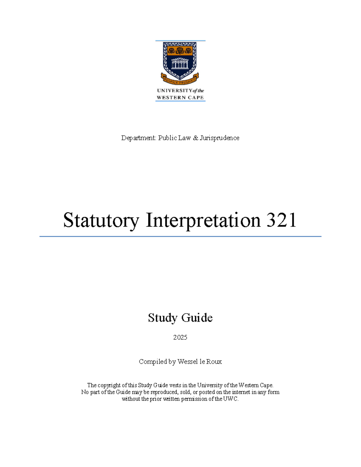 Lecture 3: Statutory Interpretation as a Source of Law (PUB321) - Studocu