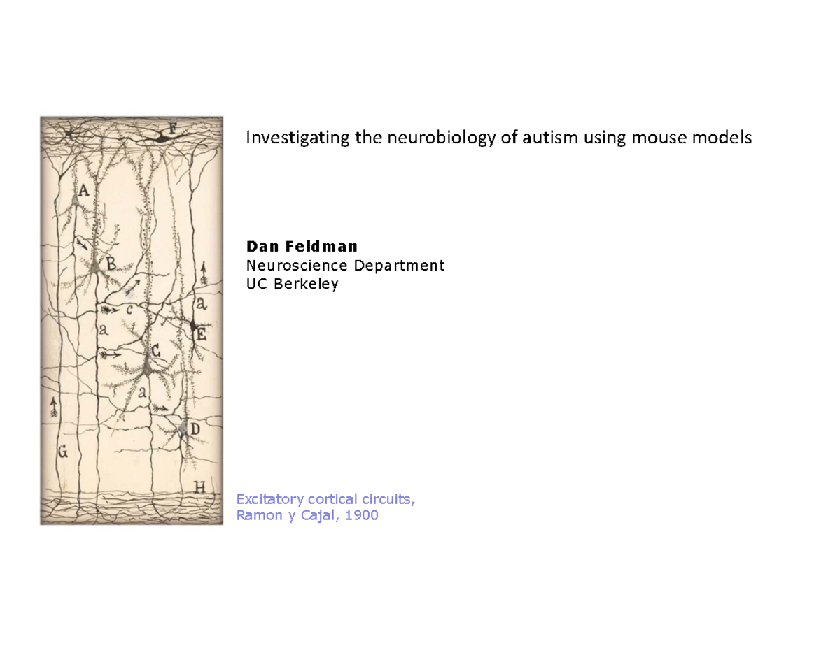 Neural Coding and Sensory Processing in ASD Mouse Models - NEU77 2025 ...