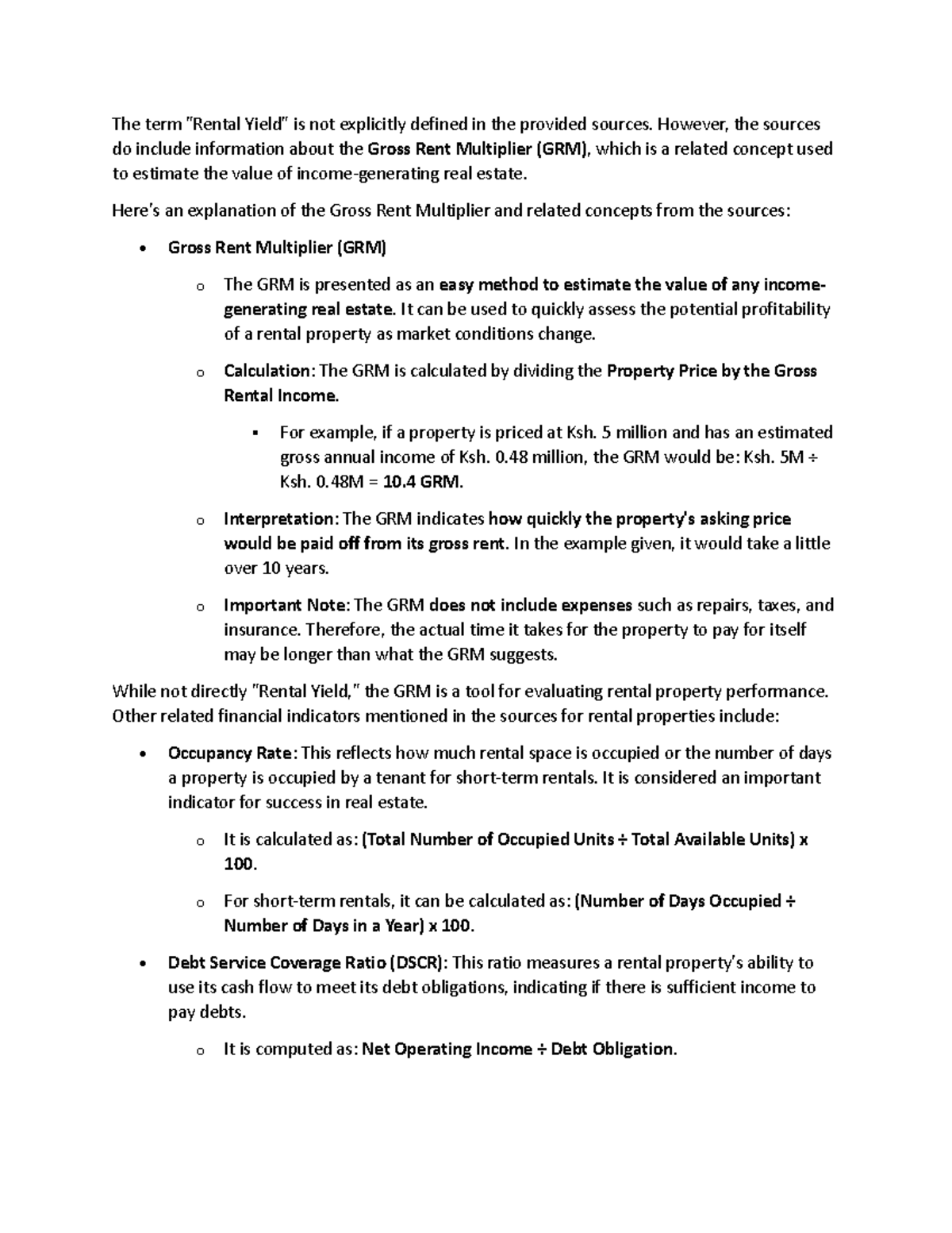 Mathematics of Real Estate (RE 101): Understanding GRM and Interest ...