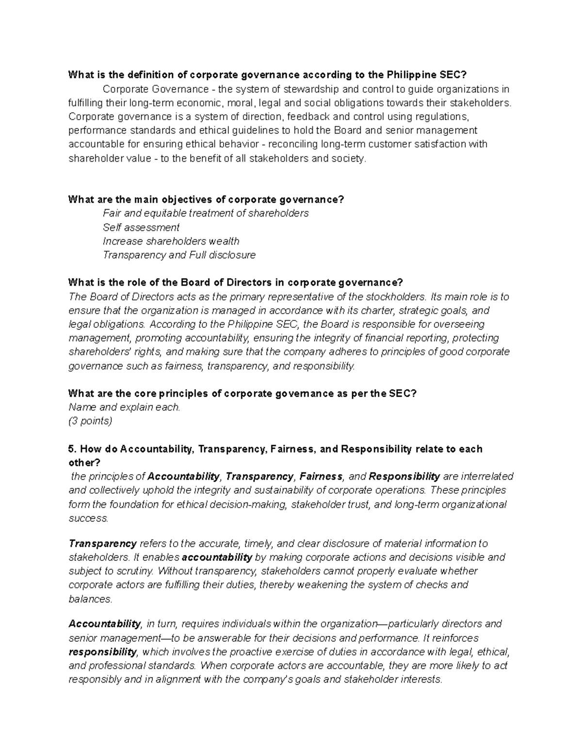 Corporate Governance Overview: Principles, Roles, and Responsibilities ...