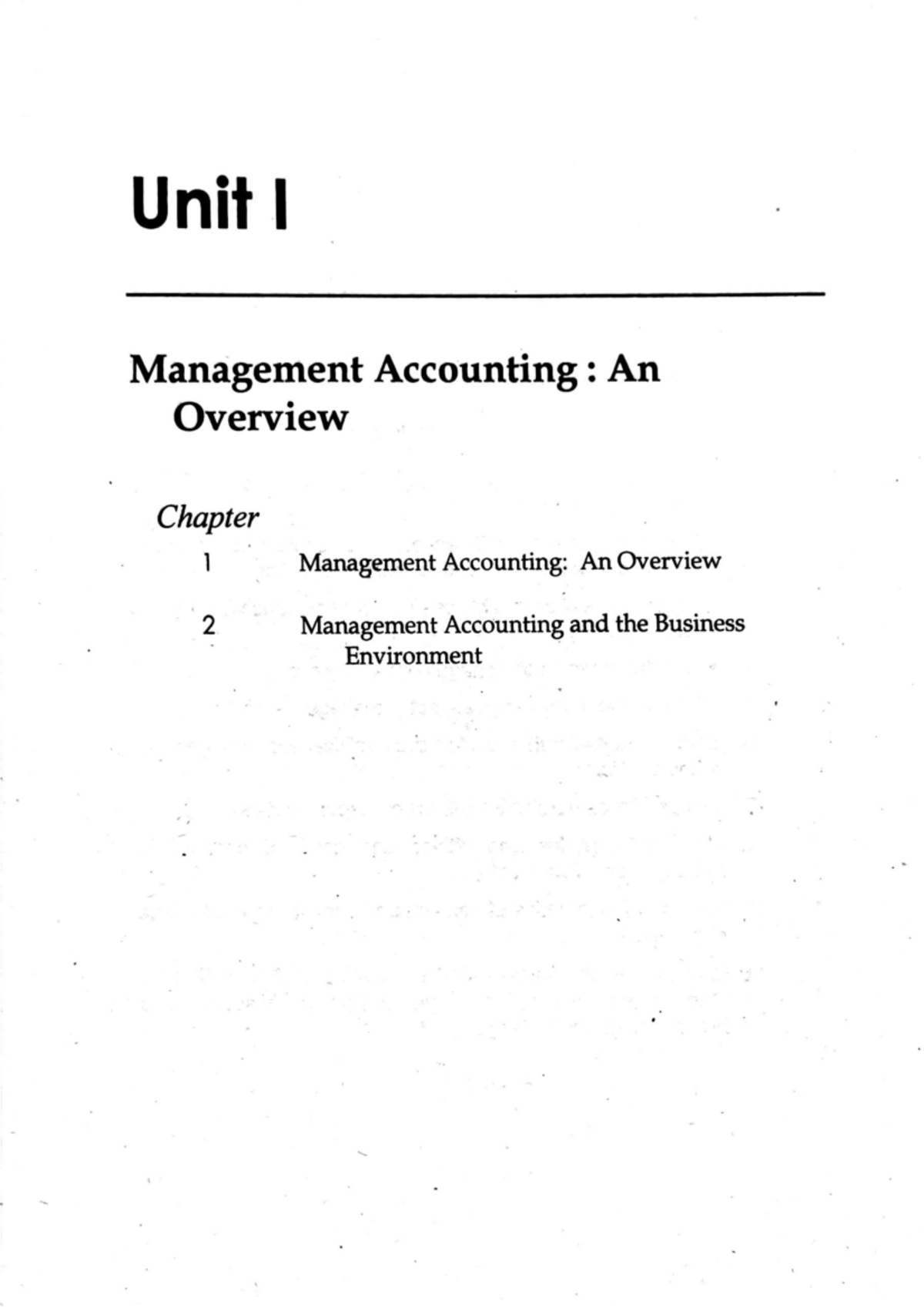 CH1 Management Accounting: Overview & Key Concepts - Studocu