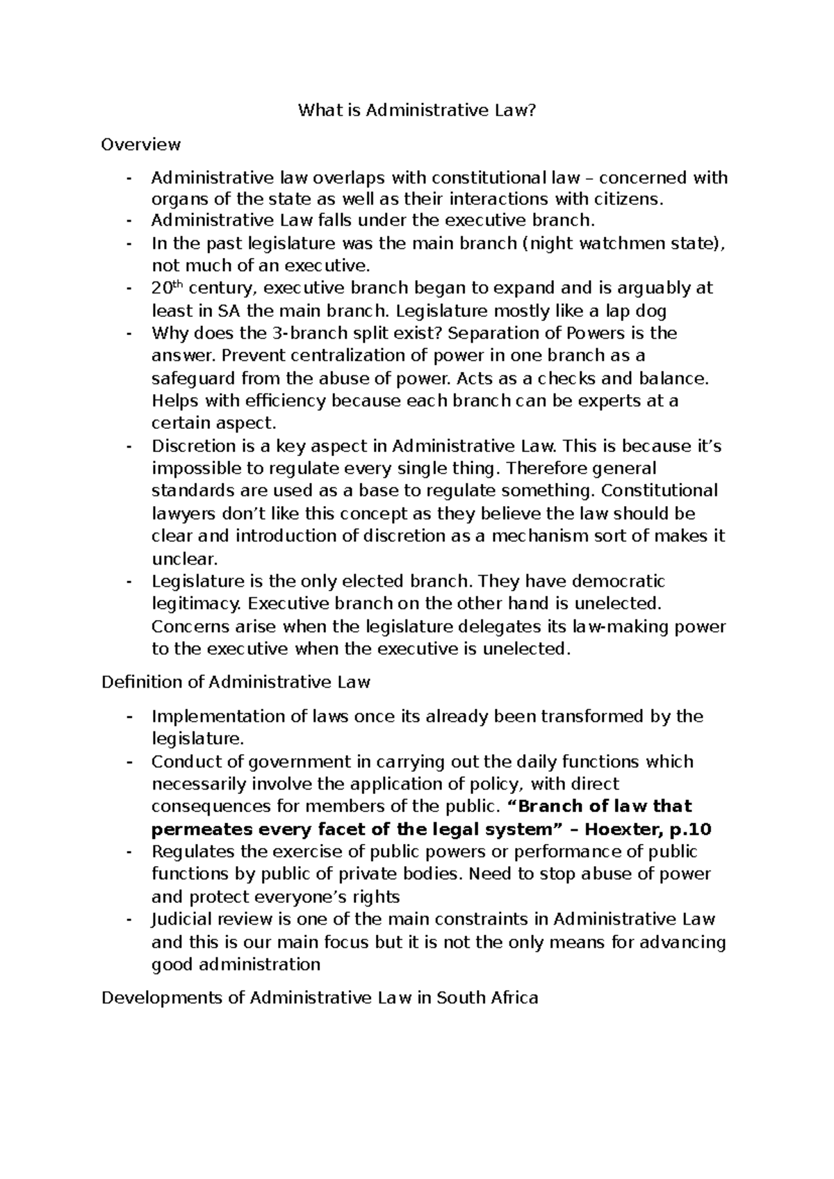 1. Admin Law - Week 1 - notes week 1 introduction to grounds of review ...