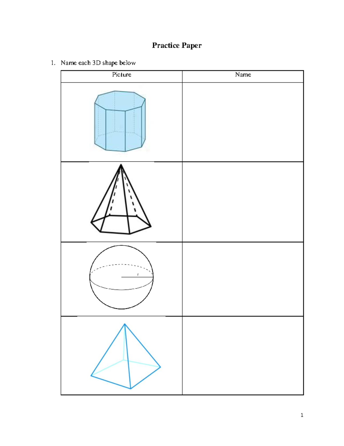 P5 Term 3 Unit Test Prep: 3D Shapes & Properties - Studocu