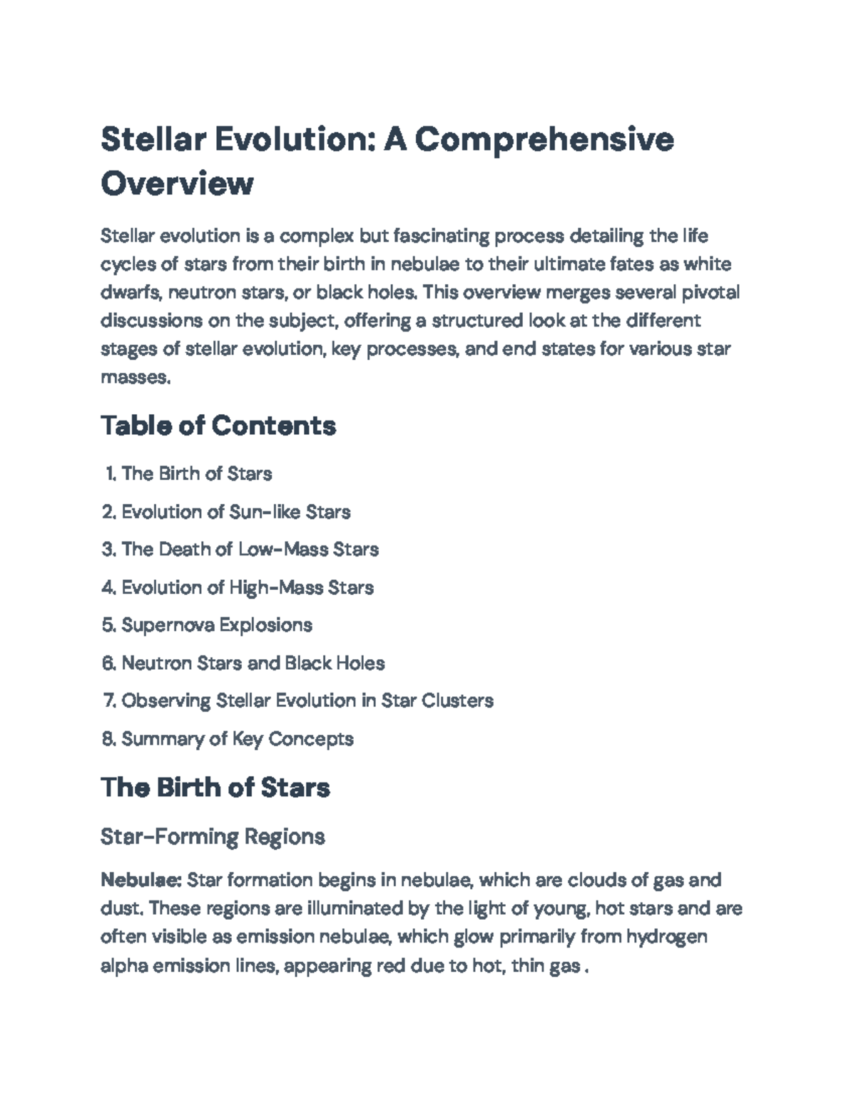 Stellar Evolution: Life Cycles of Stars - A Comprehensive Overview ...