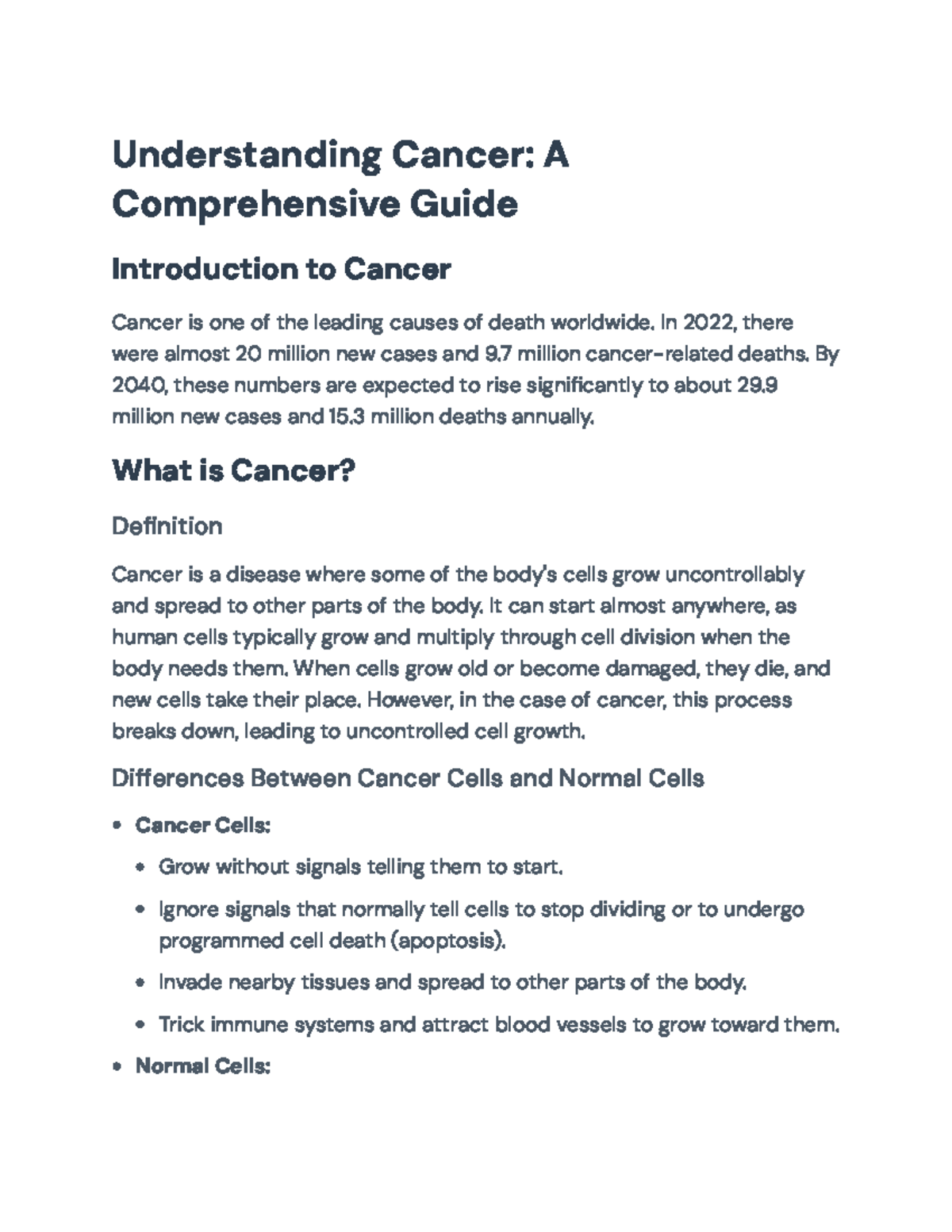 Understanding Cancer: Comprehensive Guide on Types and Pathophysiology ...