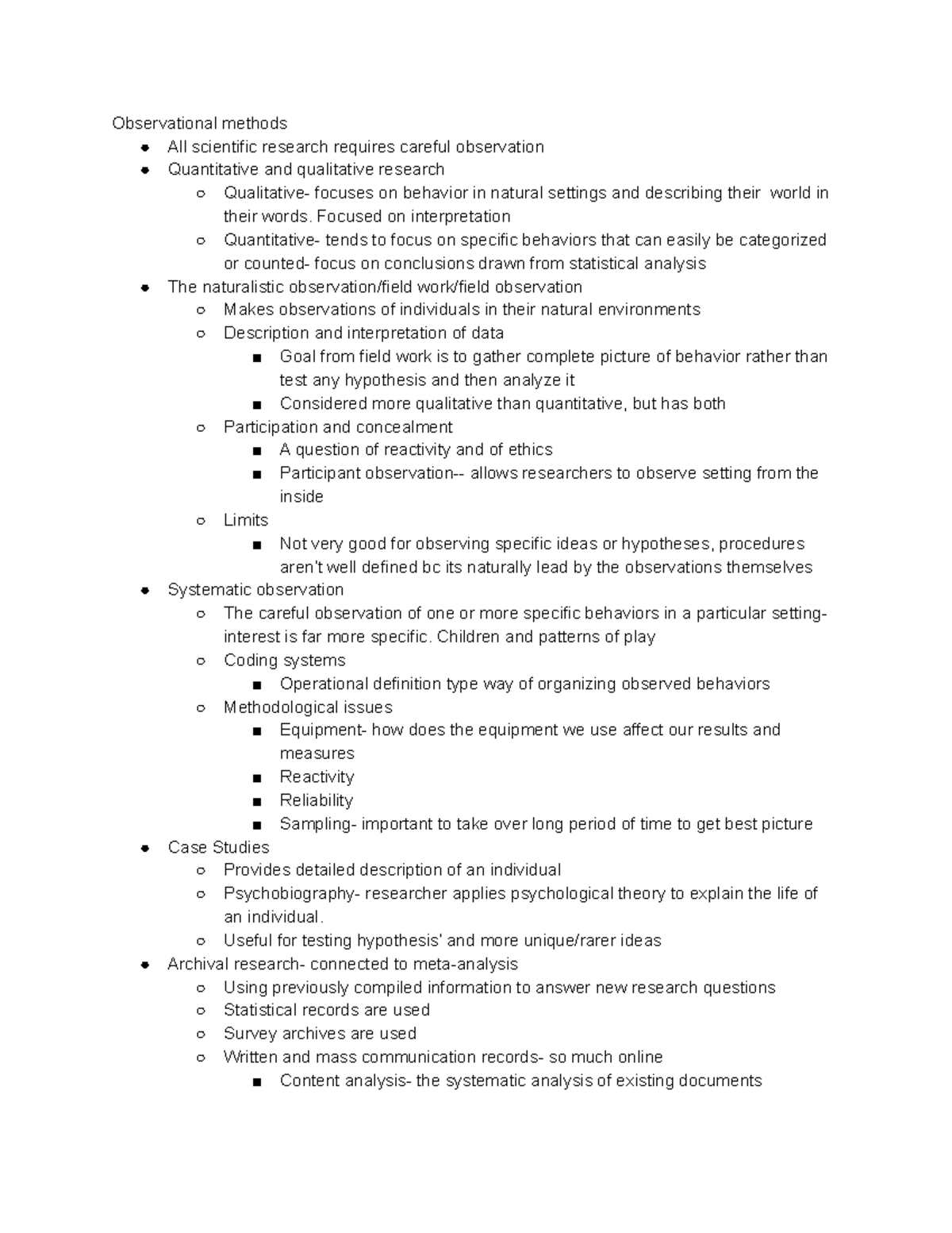 Methods 6 Observational Methods - Observational methods All scientific ...