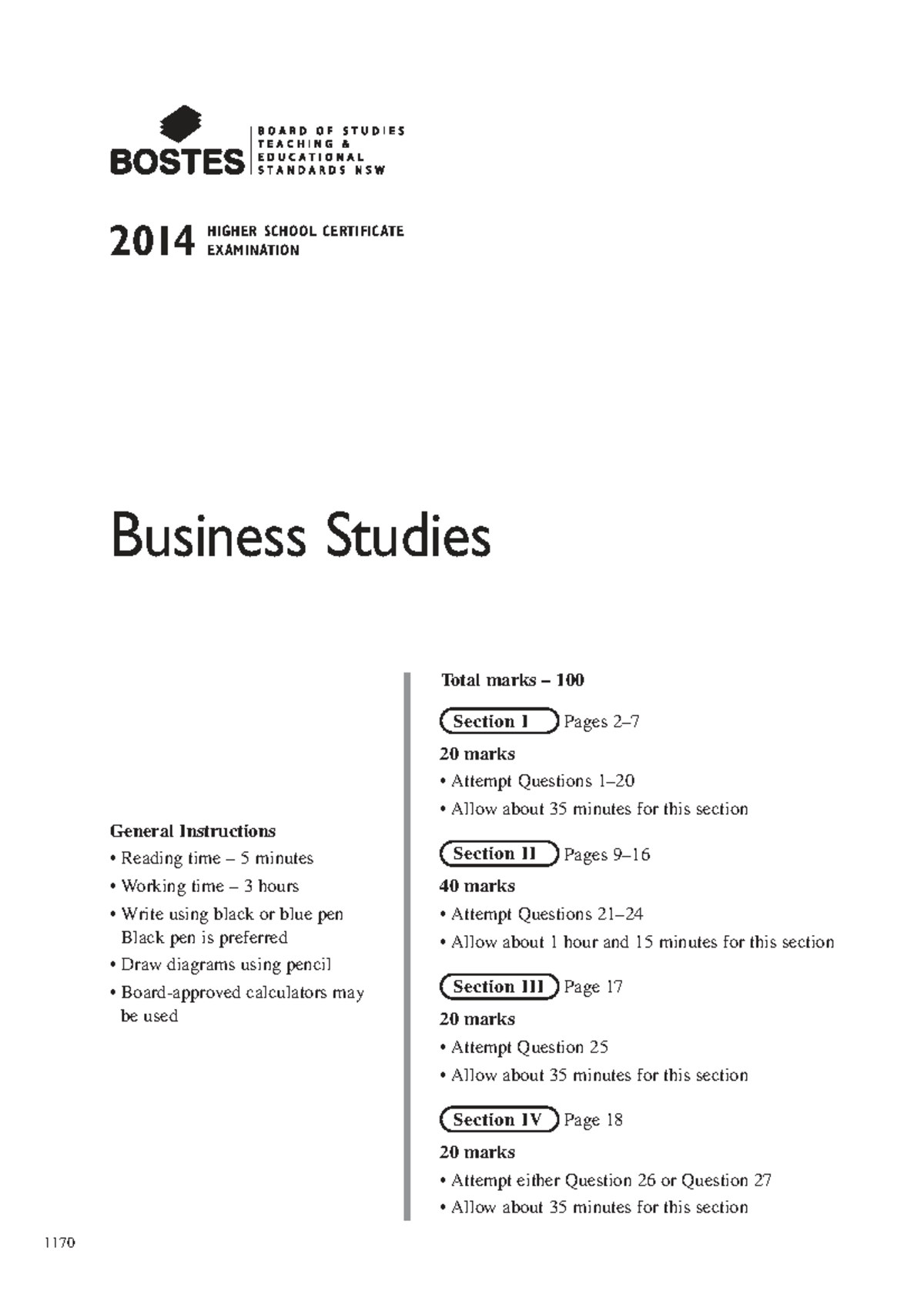 2014 HSC Biz & Solu - fbbbb - 2014 HIGHER SCHOOL CERTIFICATE ...