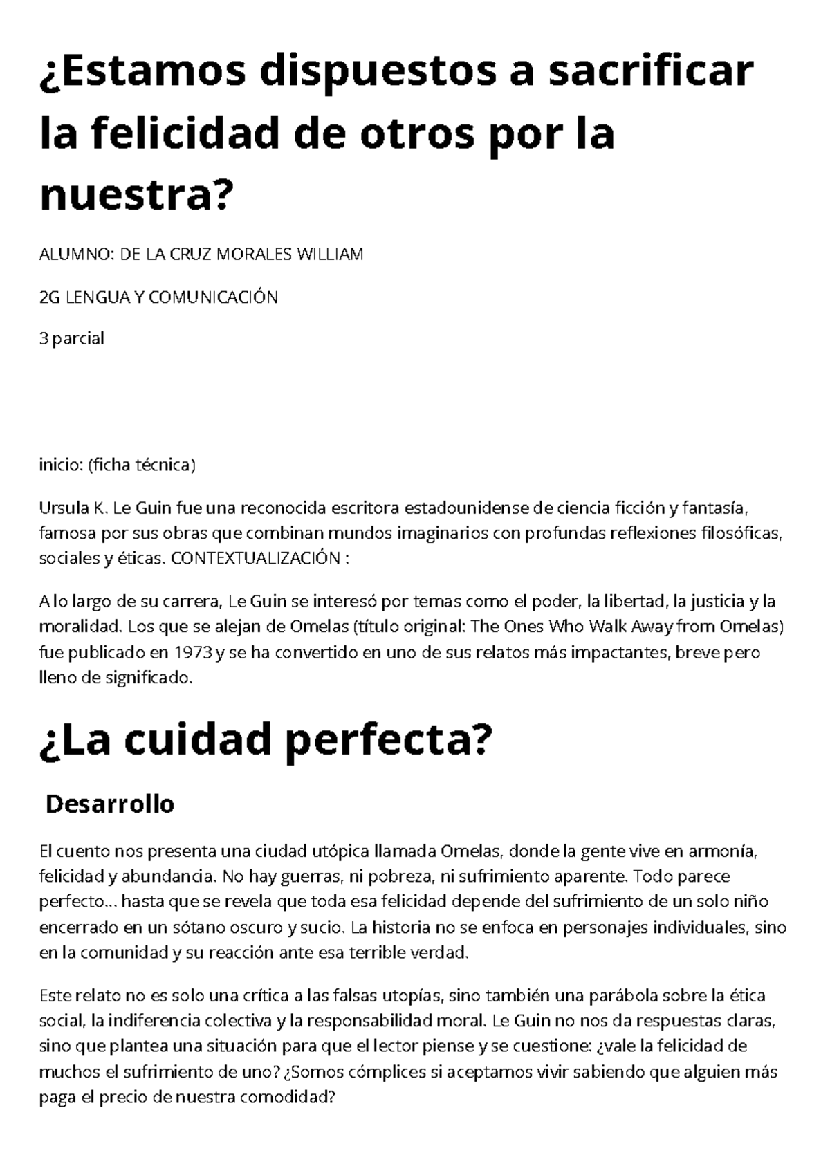 Análisis del cuento 