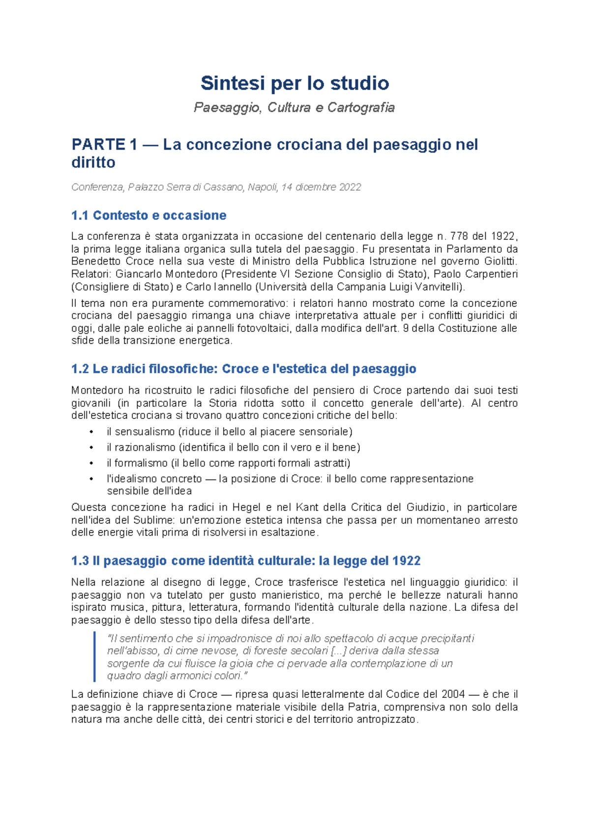 Sintesi Geografia Umana: Paesaggio, Cultura e Cartografia - Modulo 1 ...