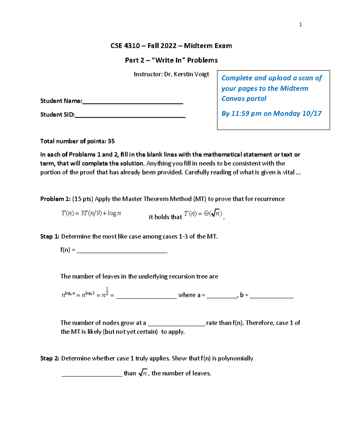 CSE 4310 Midterm Part 2 - Write In - Deprecated API usage: The SVG back ...