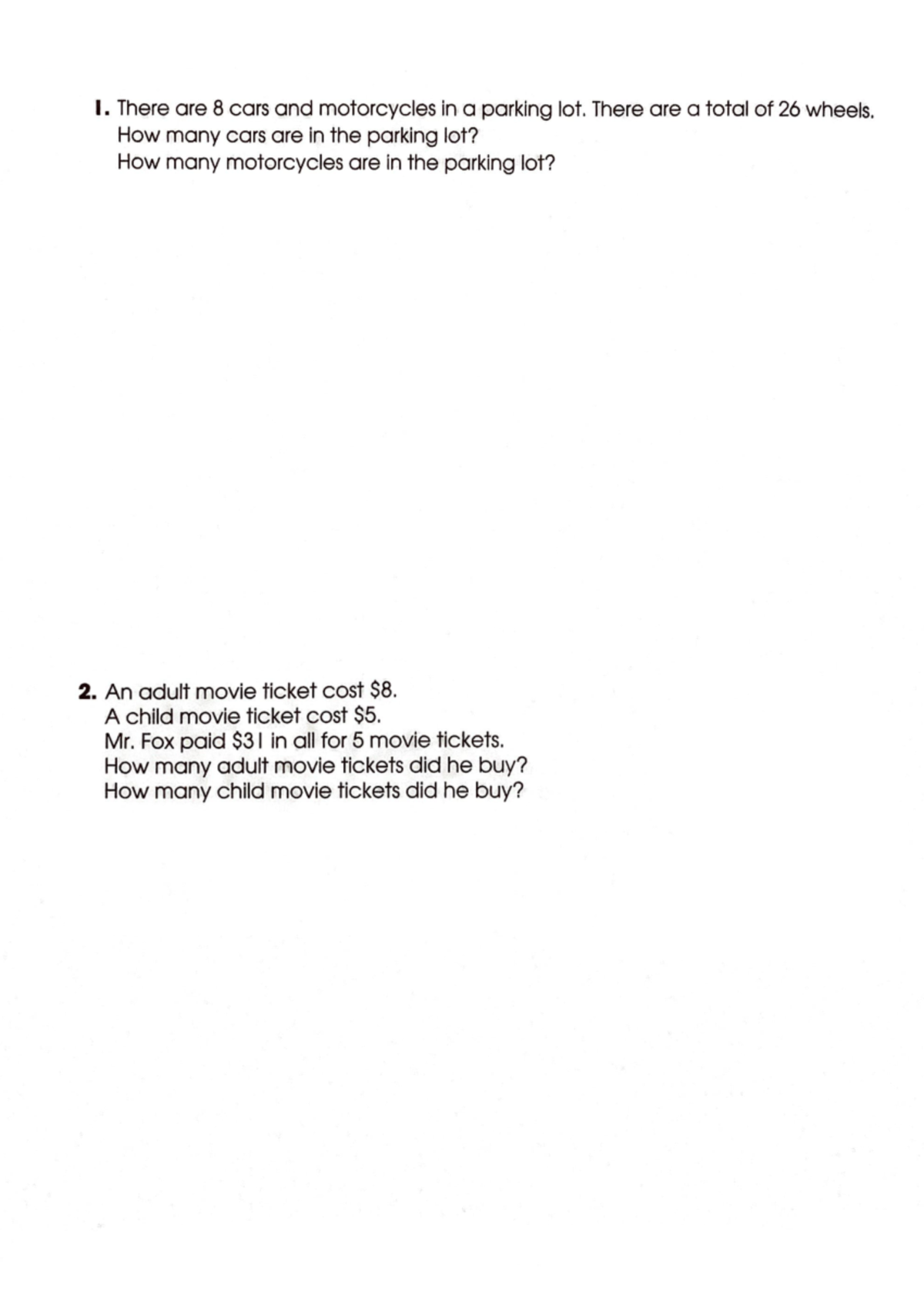 5. Mathematical Word Problems: Chicken and Rabbit Challenge - Studocu