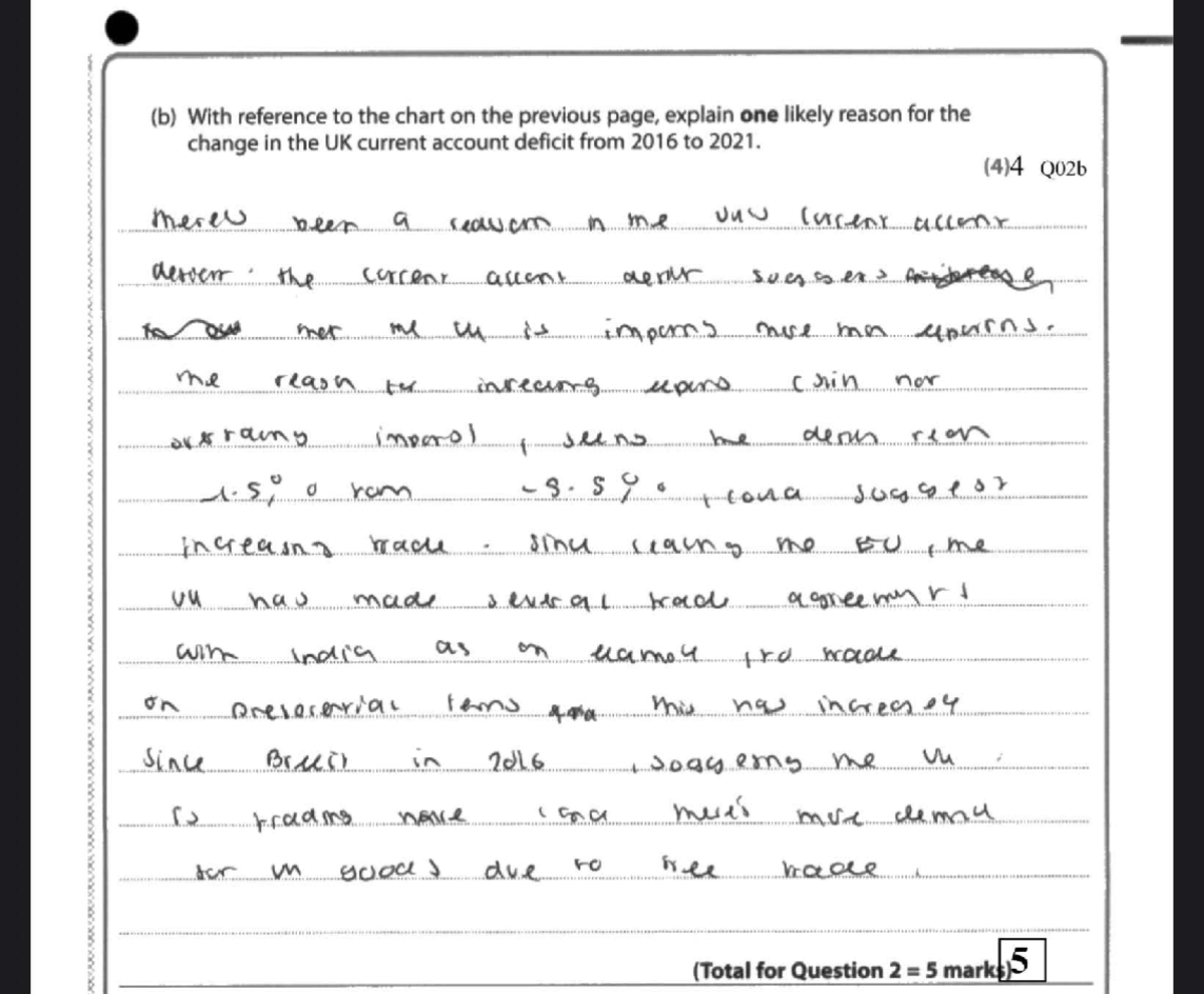Macroeconomics Paper 2: UK Current Account Deficit Analysis (Q02b ...