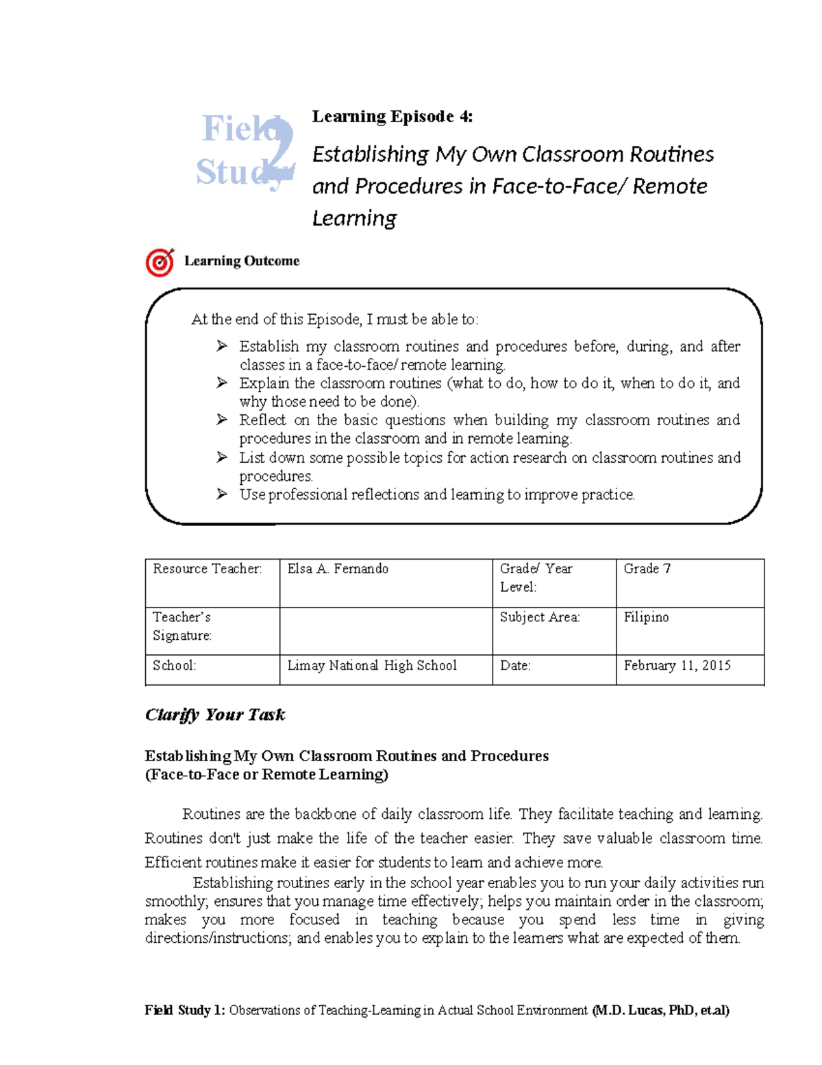 Learning Episode 4: Establishing Classroom Routines in Remote Learning ...