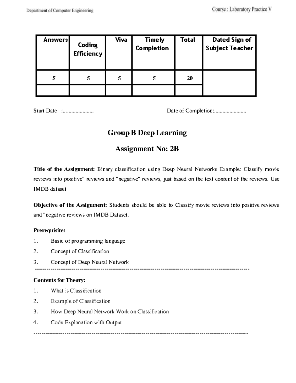 DNN-IMDB Group B Deep Learning Assignment 2: Binary Classification ...