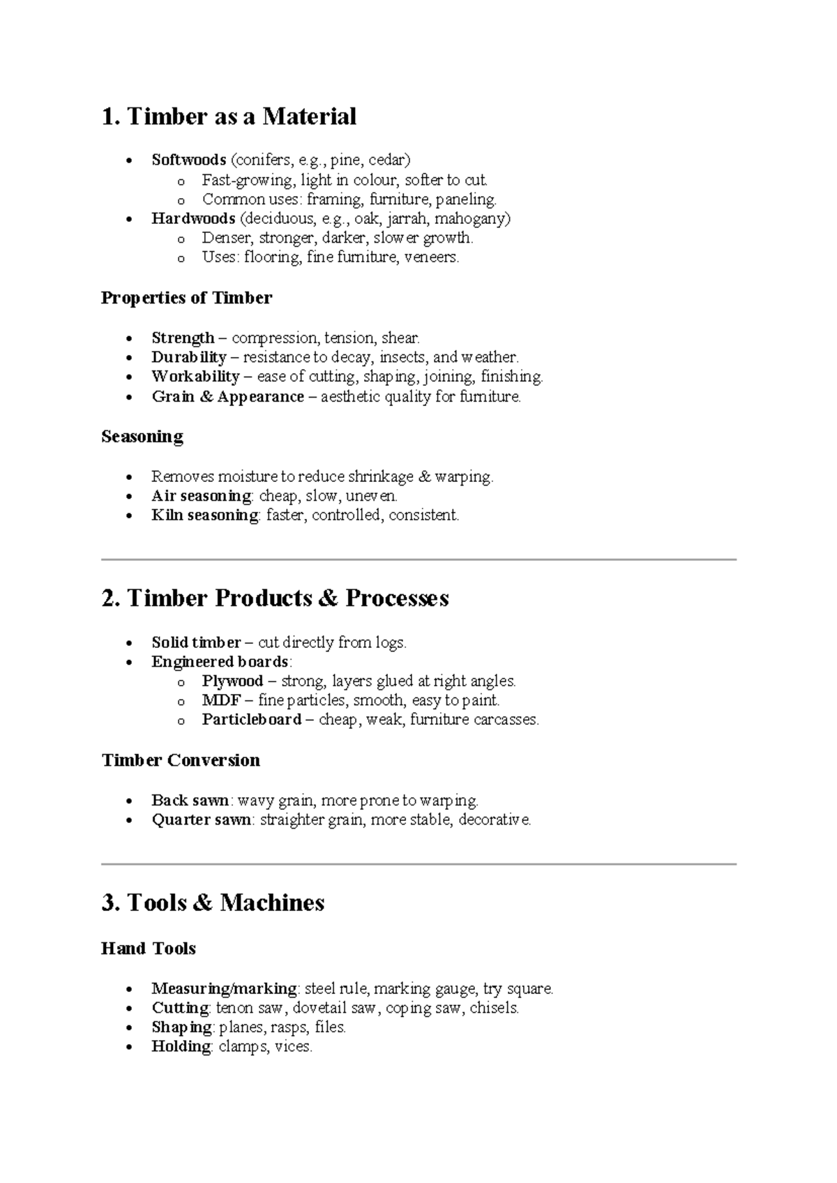 Timber Study Notes: Properties, Products, and Practices (Course Code ...